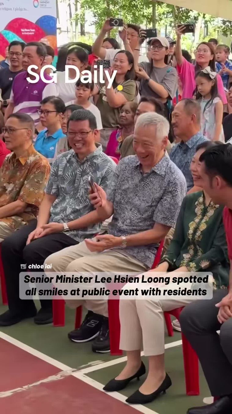 Senior Minister Lee Hsien Loong spotted all smiles at public event with residents