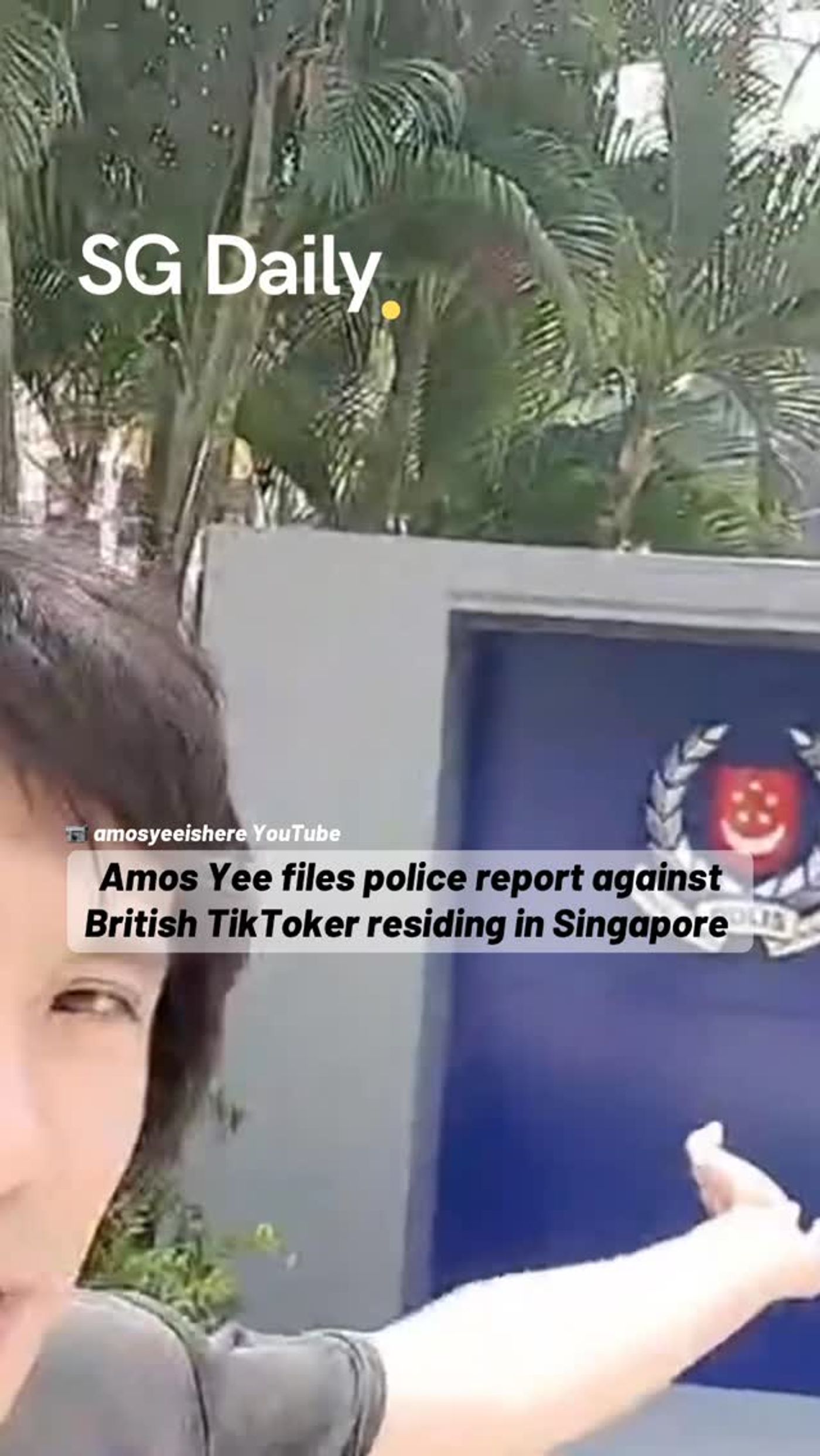 Amos Yee files police report against a British TikToker in Singapore