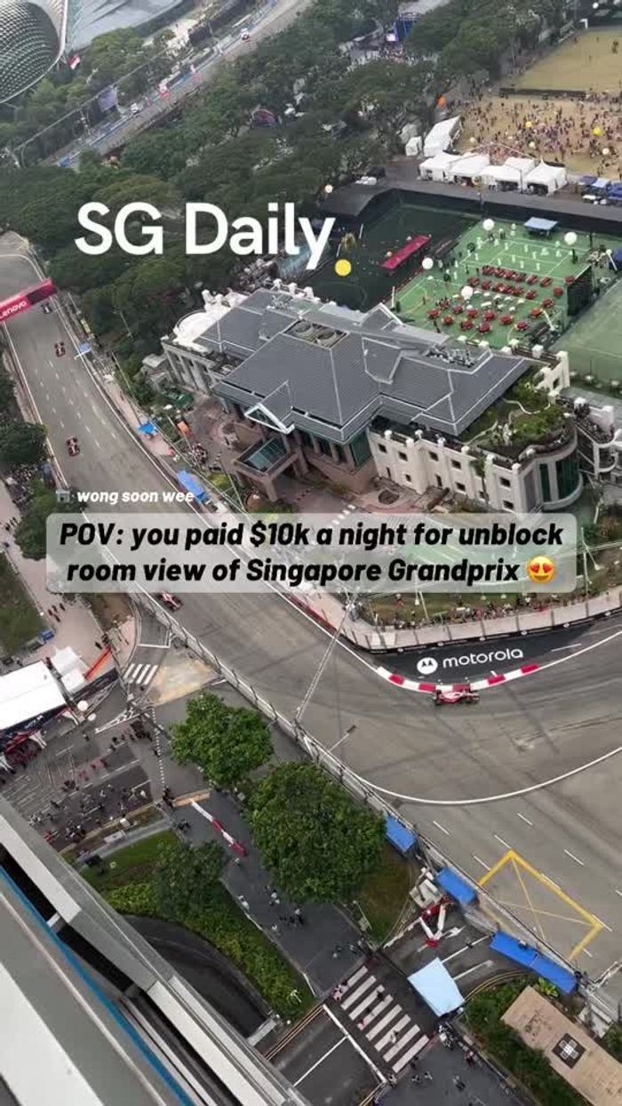 POV: you paid $10k a night for unblock room view of Singapore Grandprix