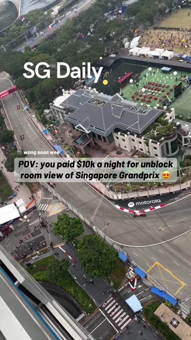 POV: you paid $10k a night for unblock room view of Singapore Grandprix