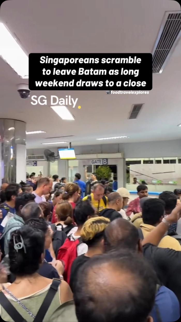 Singaporeans scramble to leave Batam as long weekend draws to a close