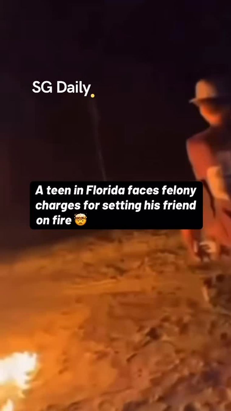 Florida teen faces felony charge after allegedly setting friend on fire