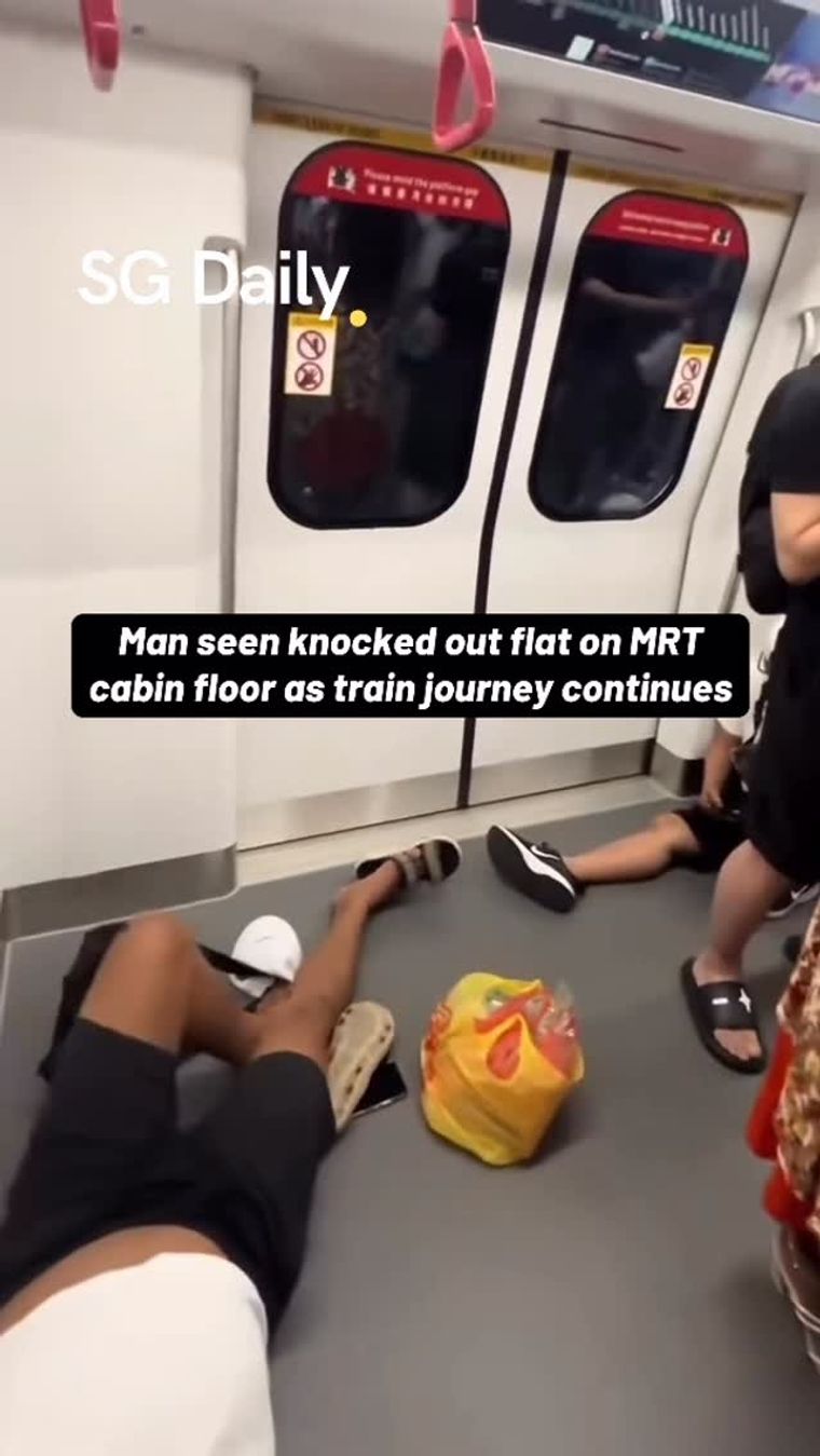 Man seen lying motionless on MRT cabin floor