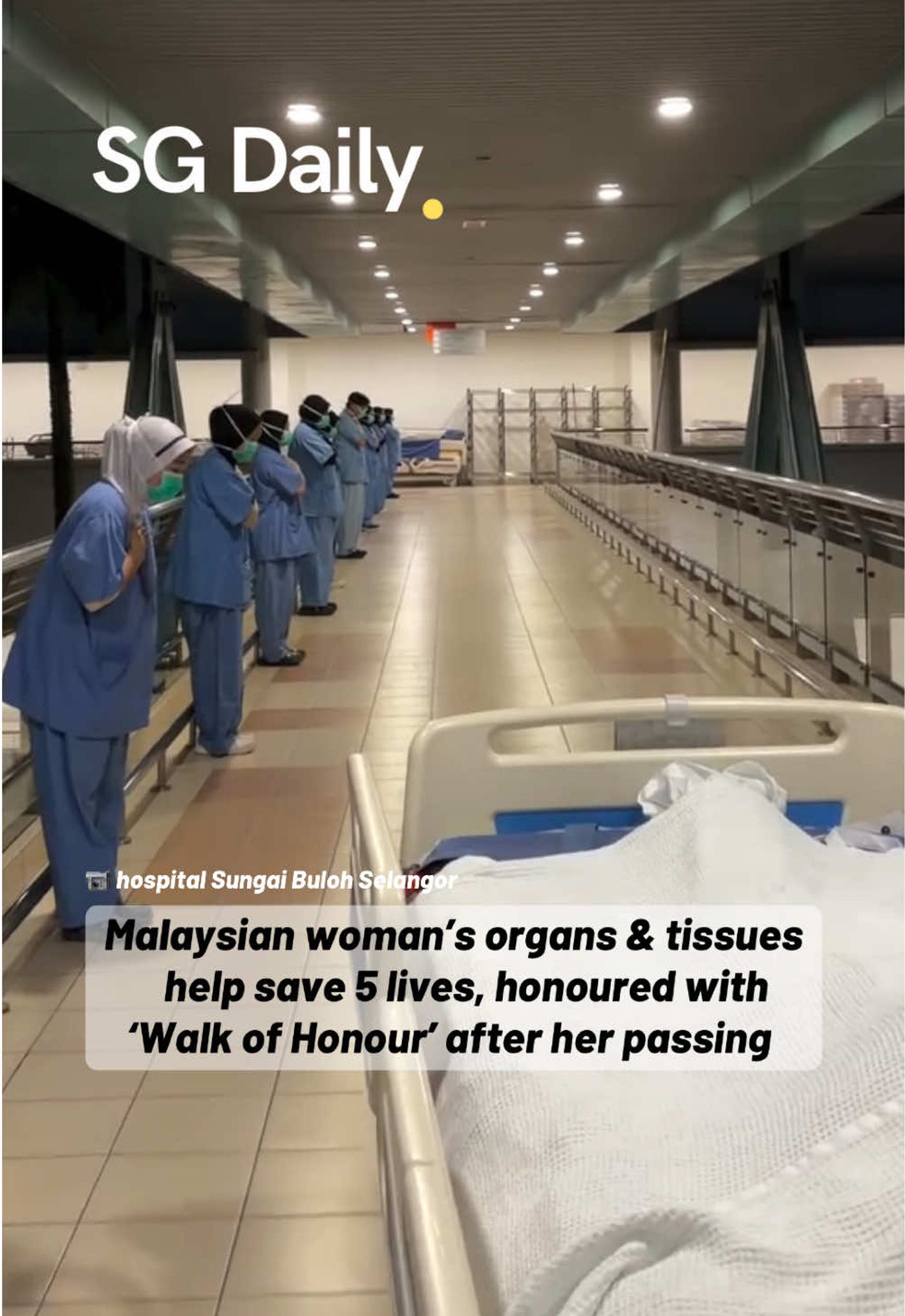 Malaysian woman's organs & tissues help save 5 lives, honoured with 'Walk of Honour' after her passing