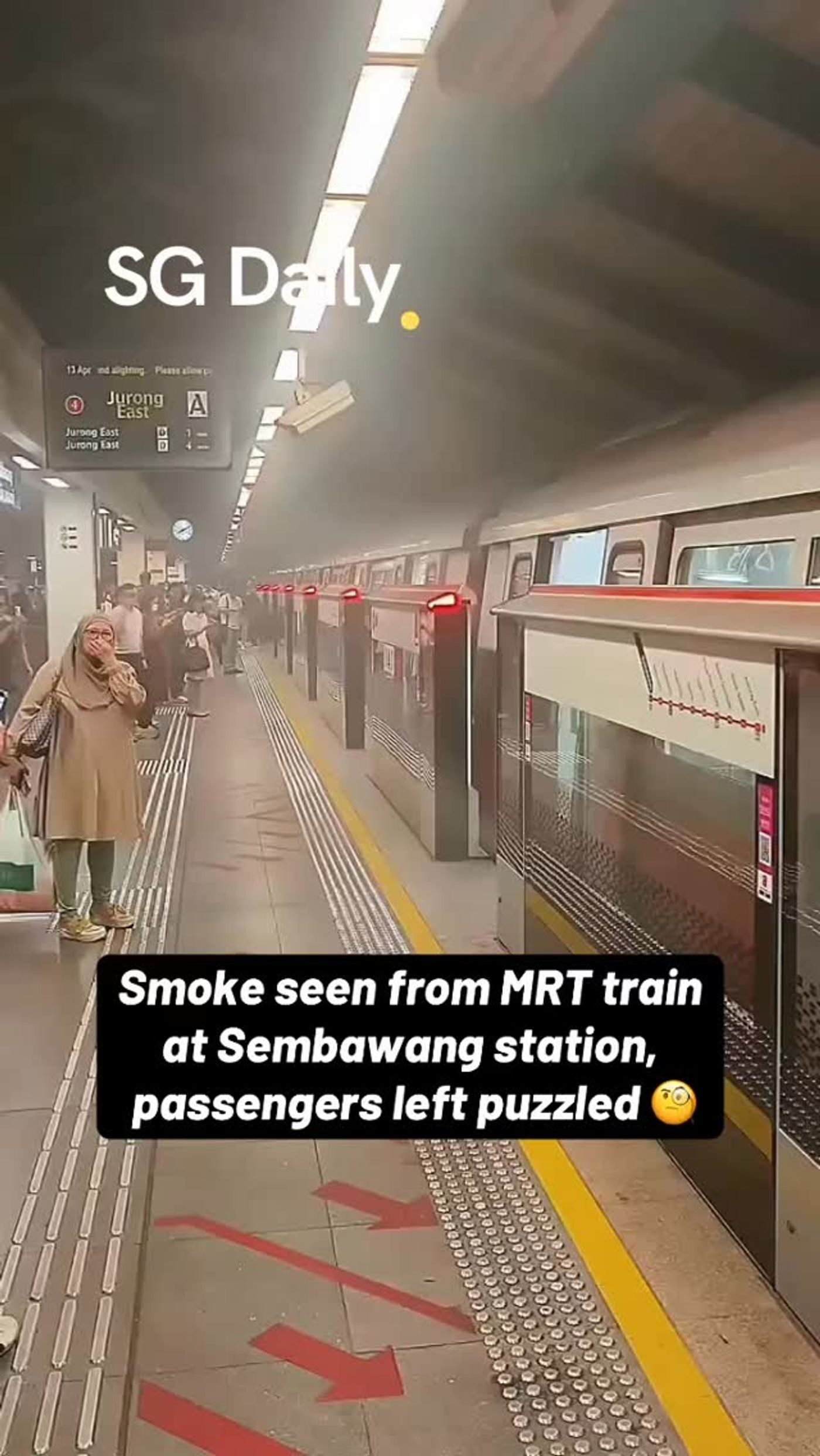 Smoke from train undercarriage prompts evacuation at Sembawang MRT