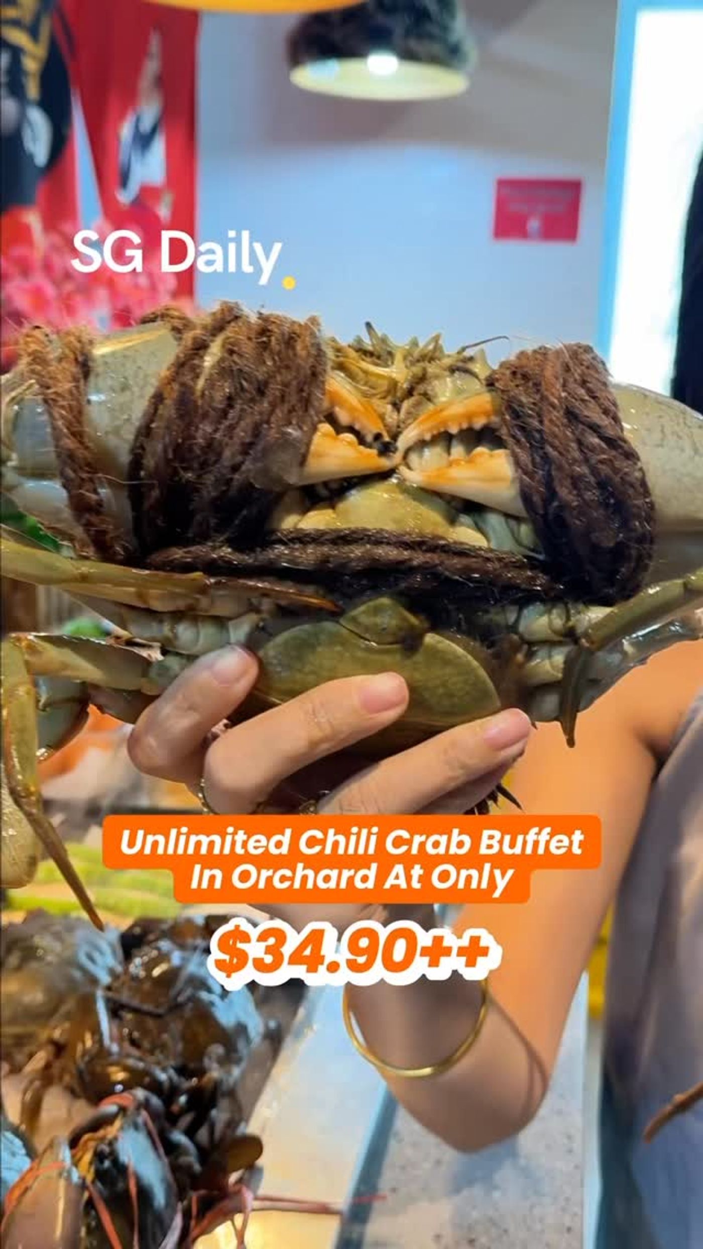 Gangnam Story advertised a S$34.90++ crab buffet in Orchard