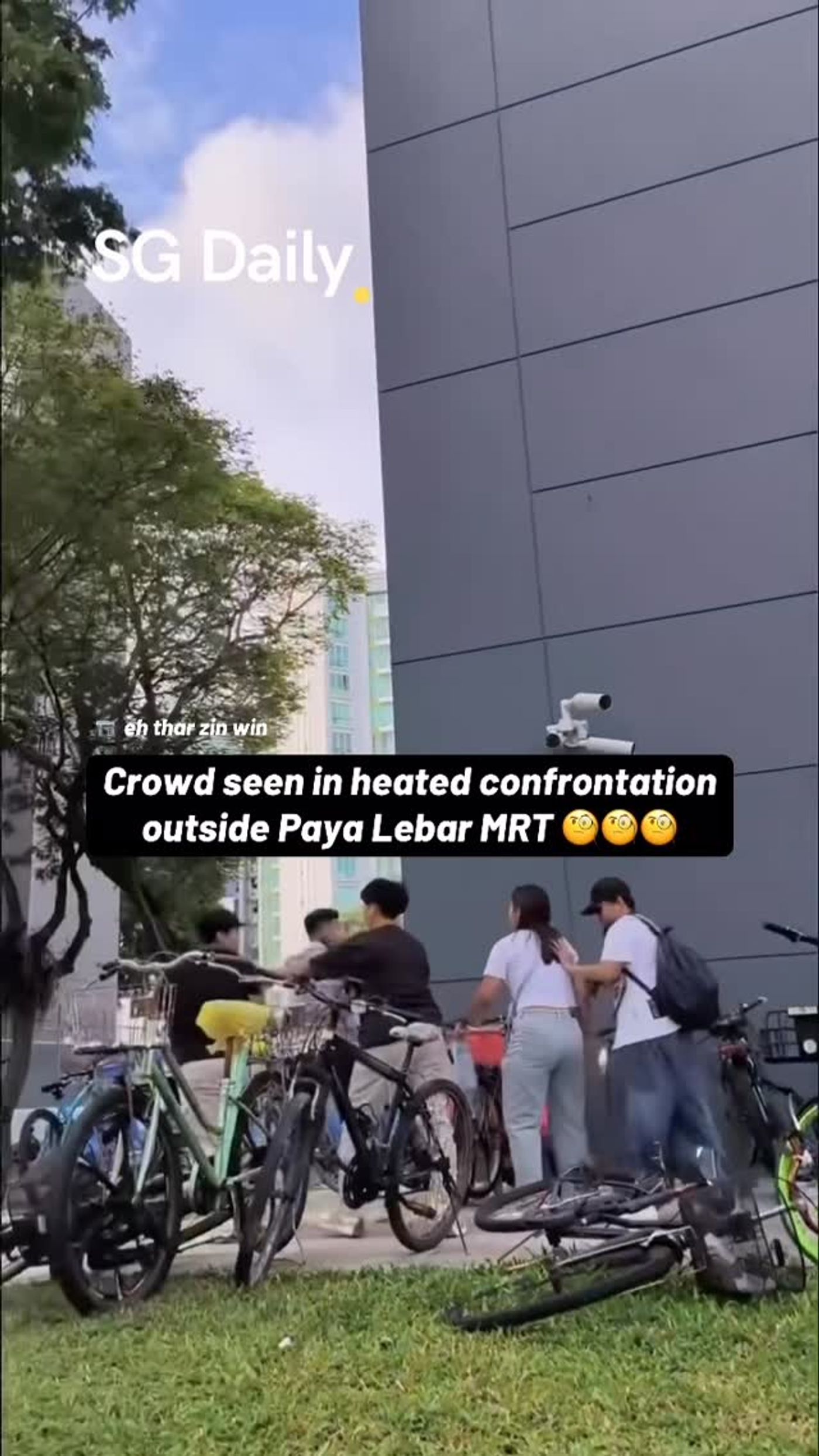 Crowd seen in heated confrontation outside Paya Lebar MRT