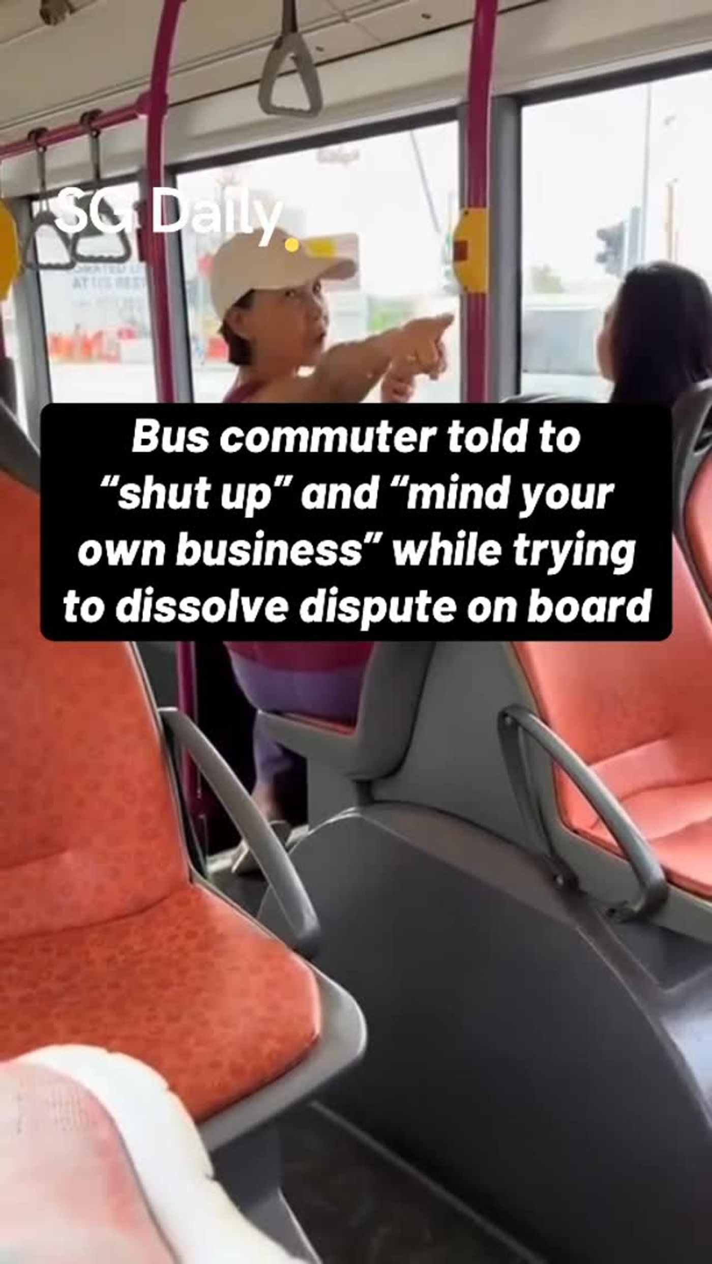 Bus commuter told to 'shut up' while trying to dissolve dispute on board