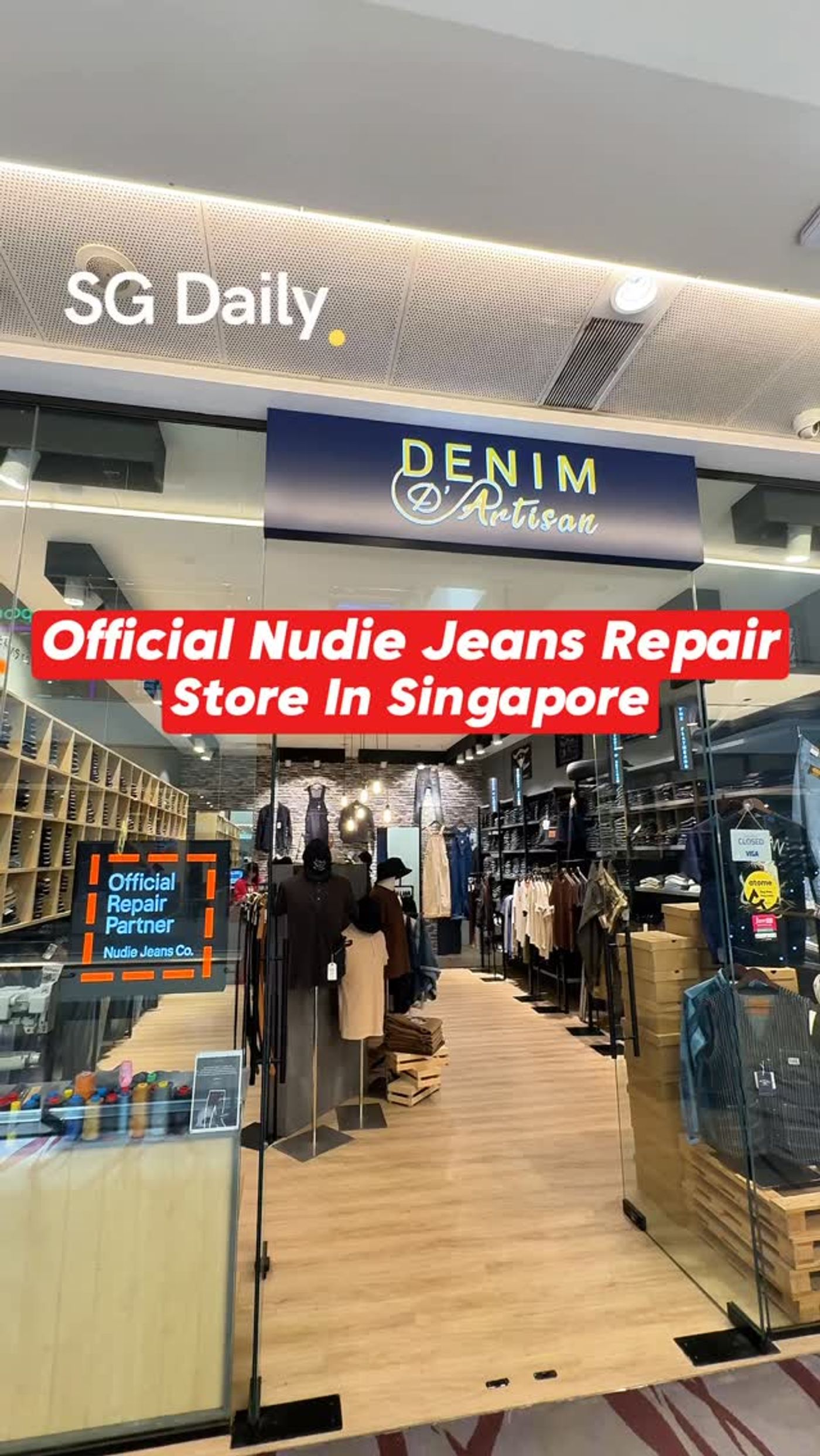 Denim D’Artisan’s Nudie Jeans repair service at 313@somerset