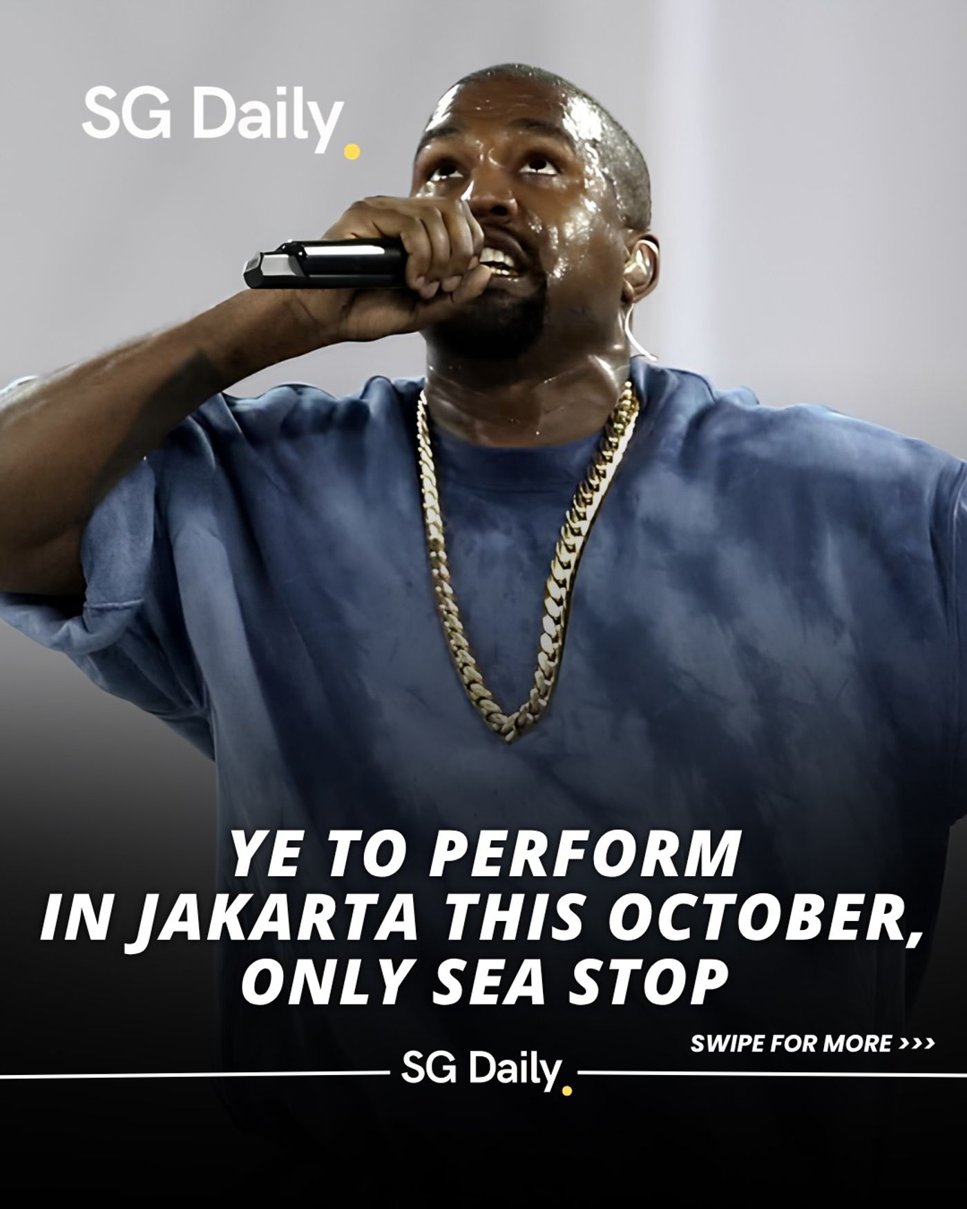 Ye to perform in Jakarta this October, only Southeast Asia stop