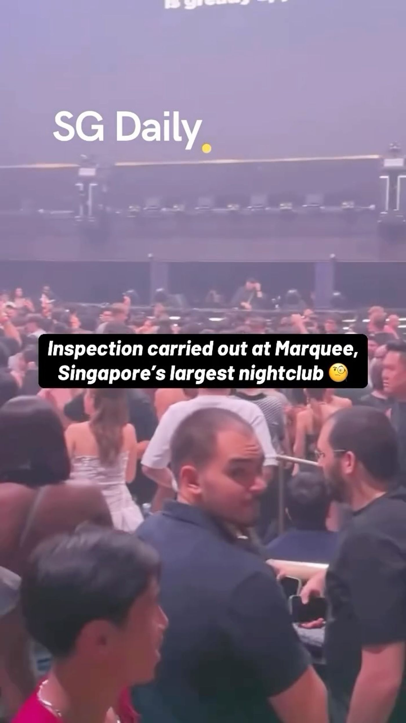 Inspection carried out at Marquee, Singapore's largest nightclub