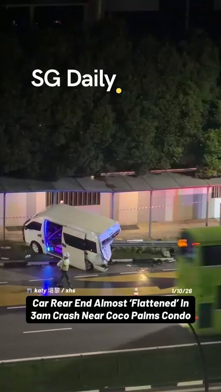 Car Rear End Almost 'Flattened' in 3am Crash Near Coco Palms Condo