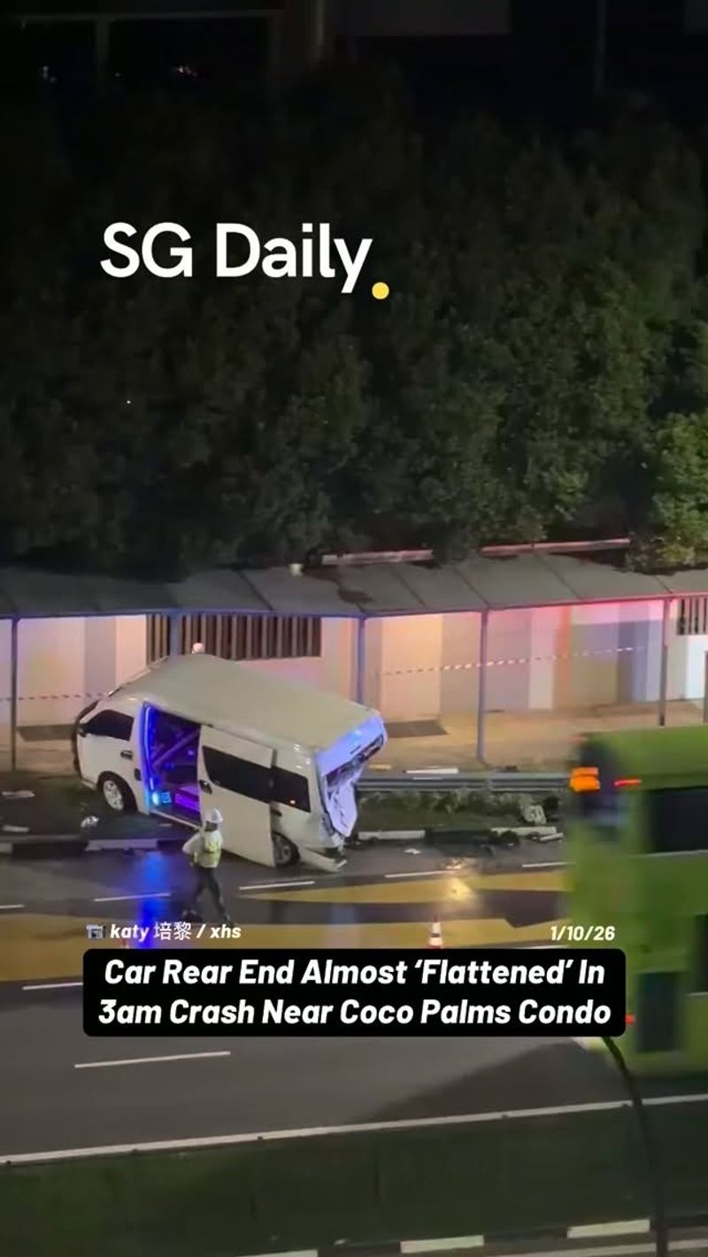 Car Rear End Almost 'Flattened' in 3am Crash Near Coco Palms Condo