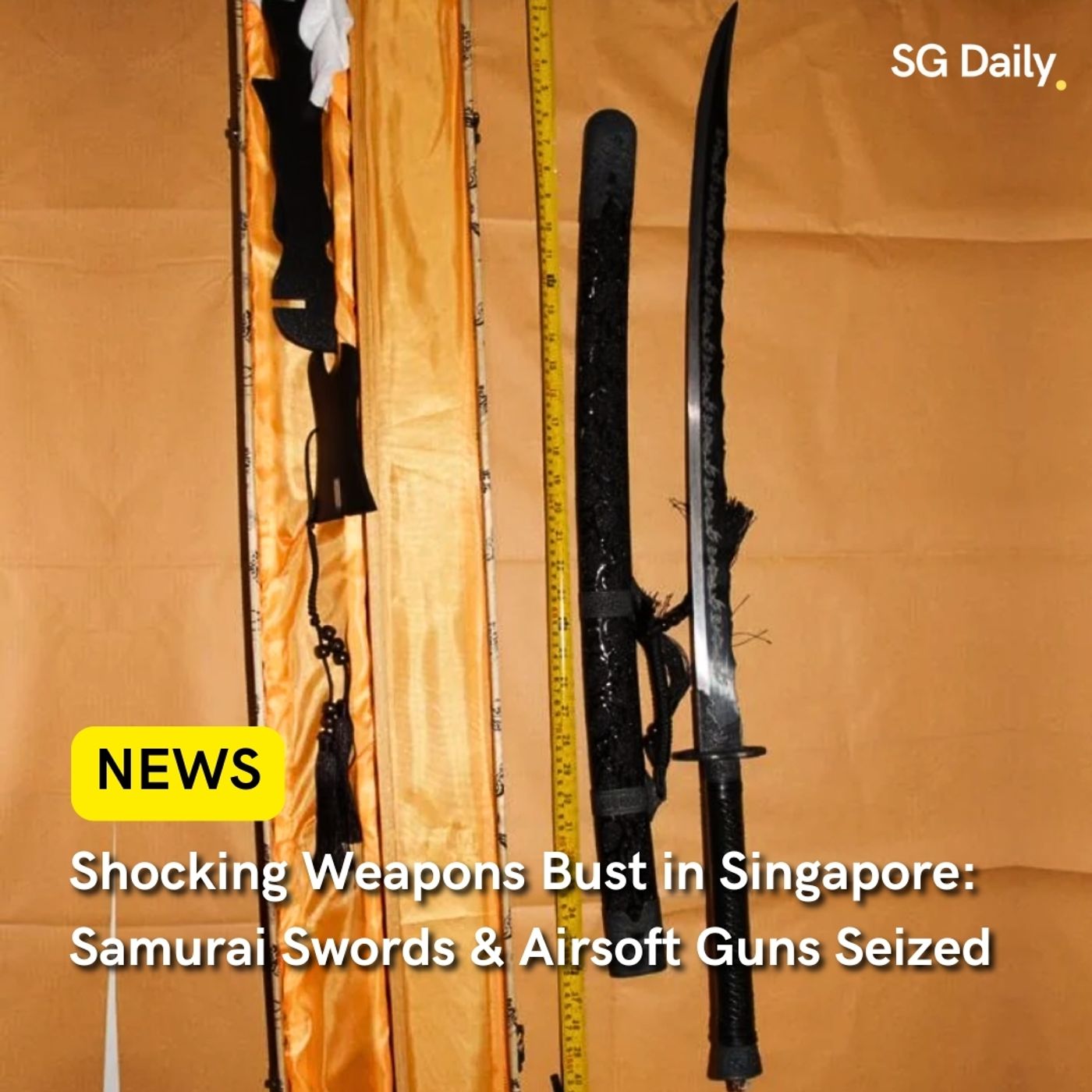 Samurai Swords and Airsoft Guns Seized in Jelapang Road Case