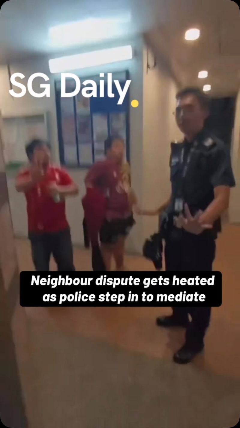Neighbour dispute gets heated as police step in to mediate