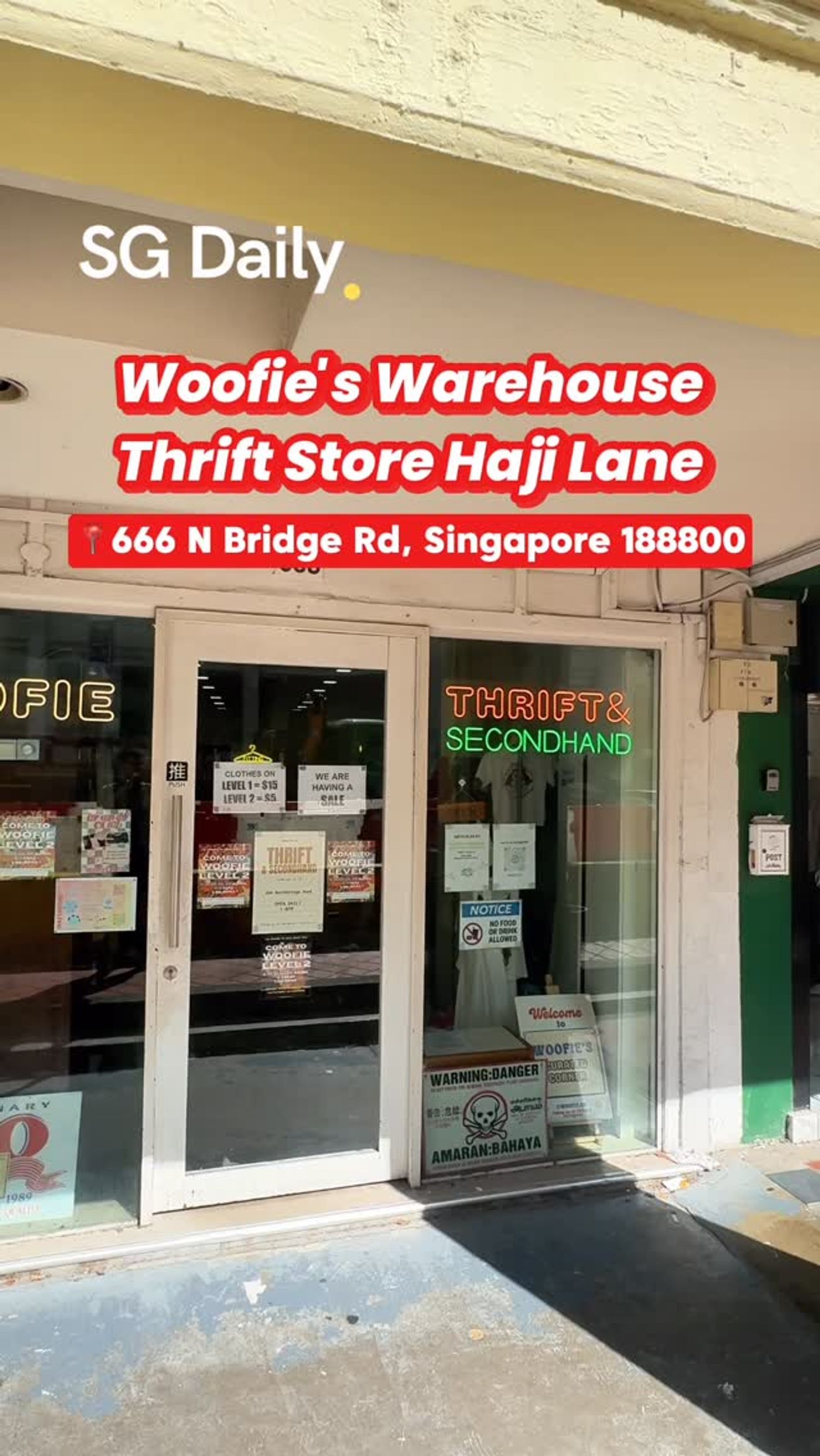 Woofie's Warehouse thrift sale at Haji Lane starts from $5