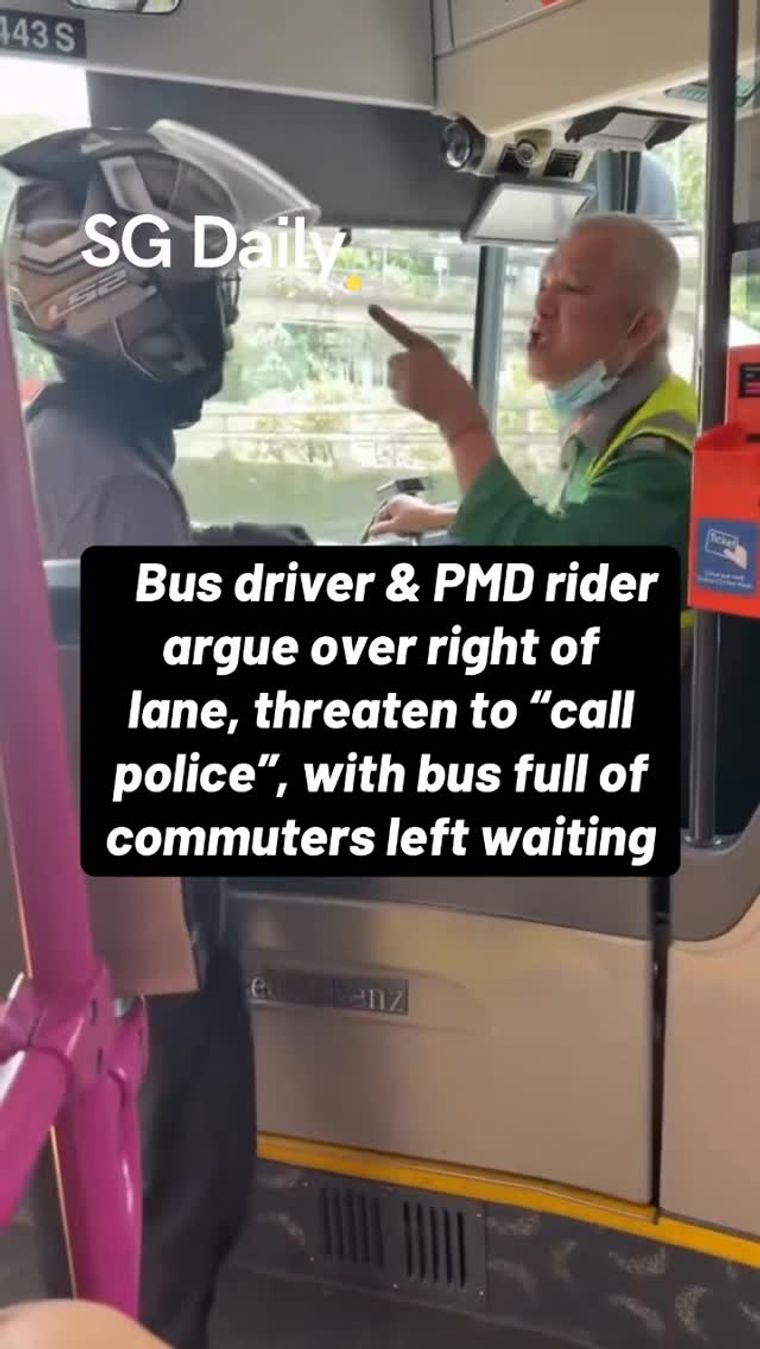 E-bike rider and bus captain argue in Clementi after near collision