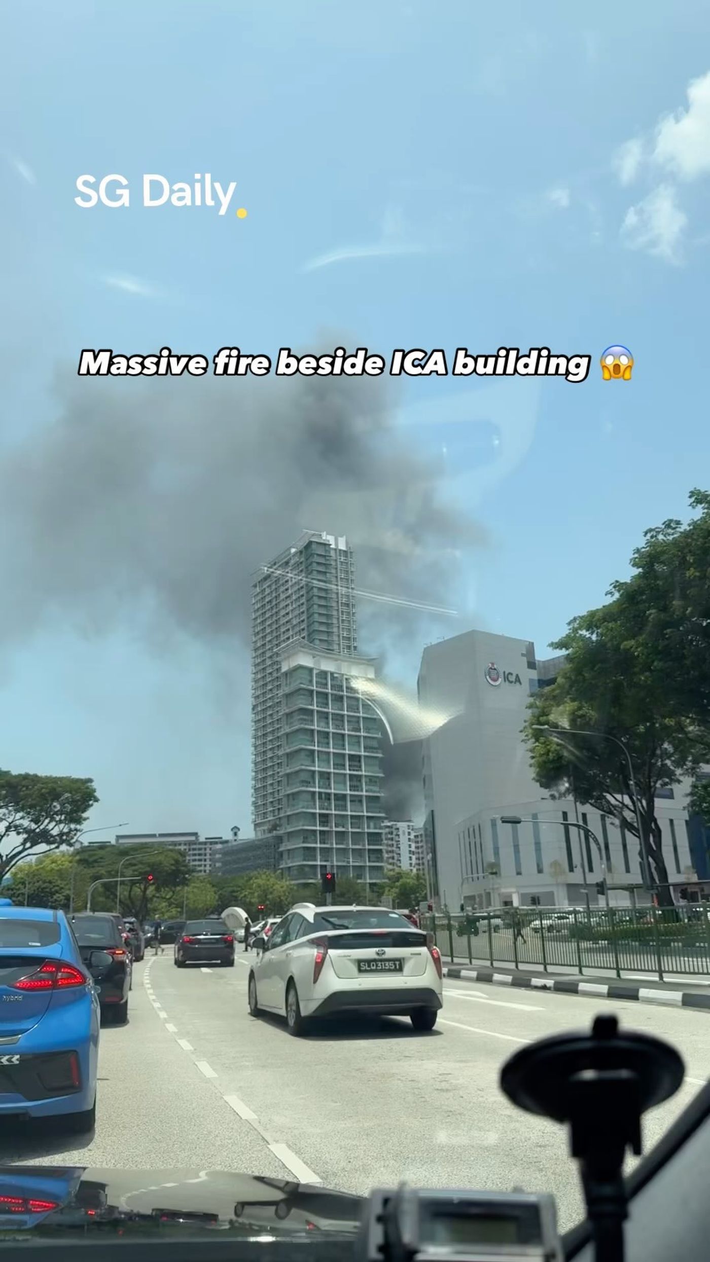 Massive Fire Beside ICA Building