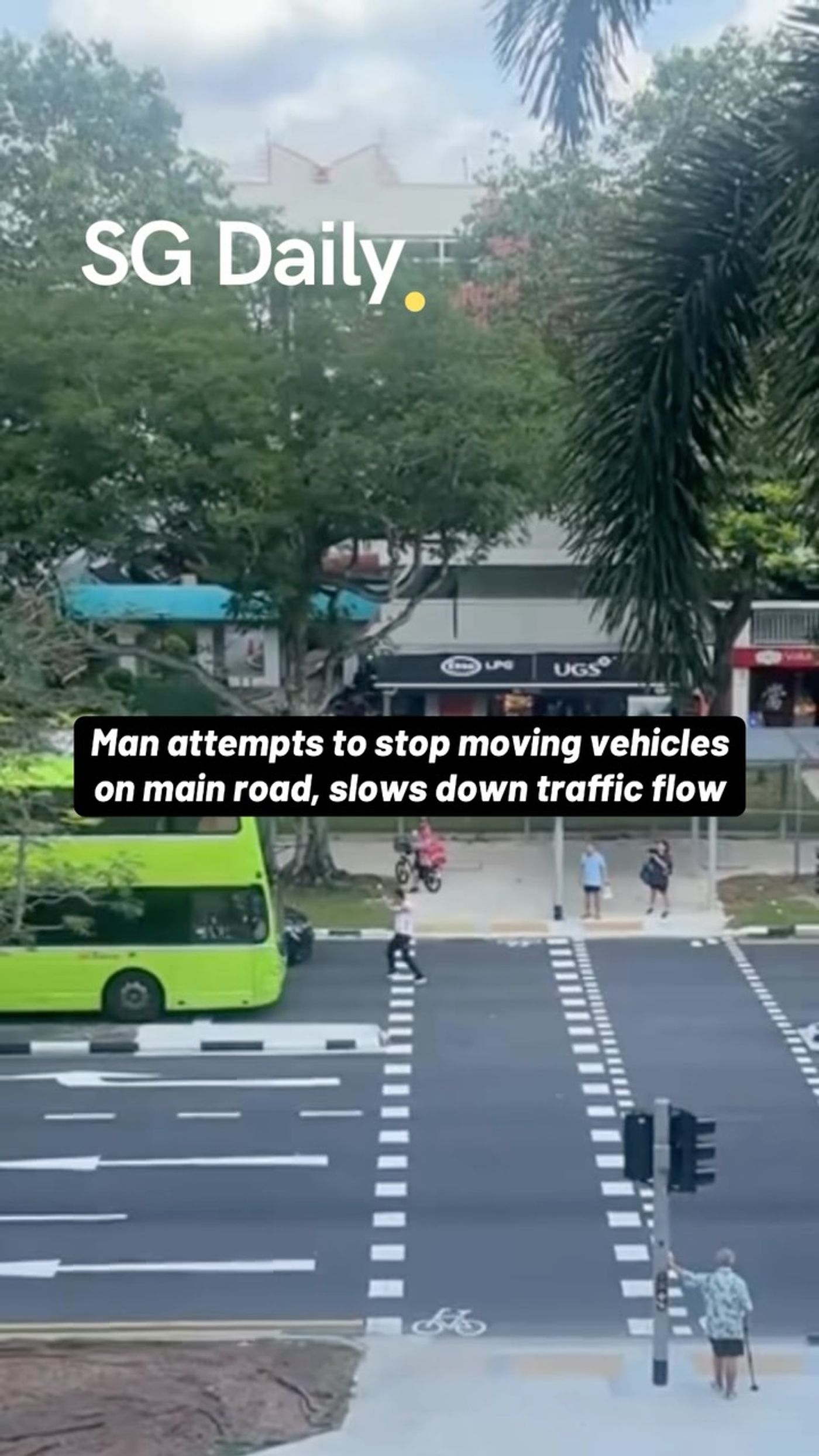 Man arrested after blocking vehicles in Serangoon Central