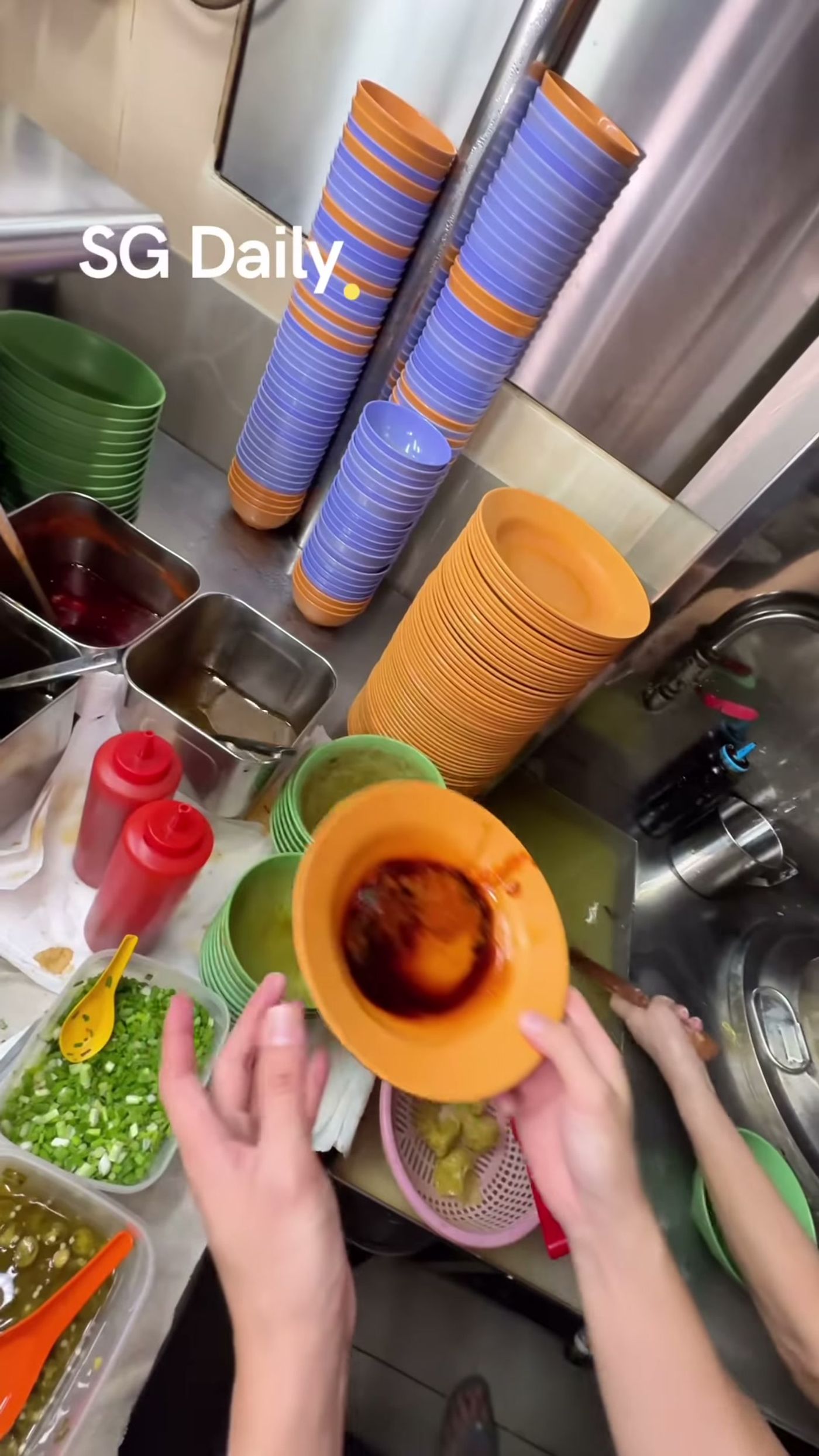 A noodle dish shown in the January 2026 SG Daily source video.