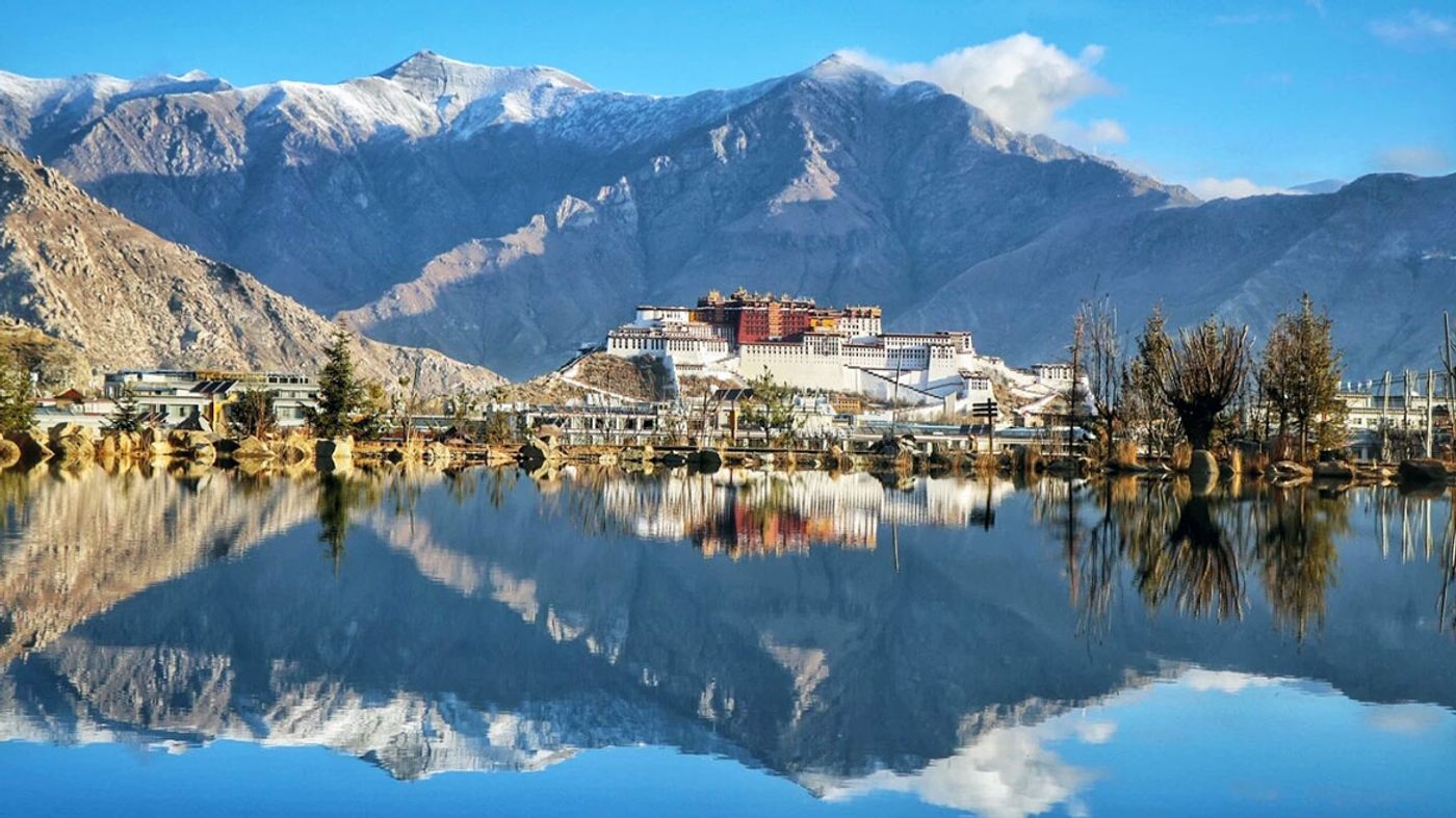 Potala Palace and Yamdrok Lake