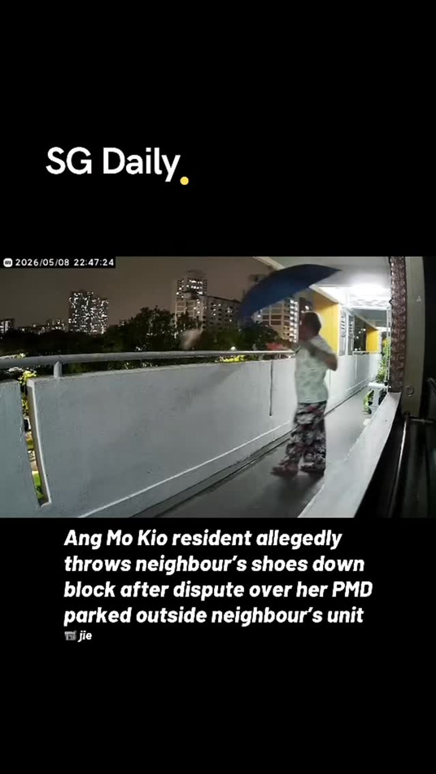 Ang Mo Kio resident allegedly throws neighbour's shoes down block after PMD dispute