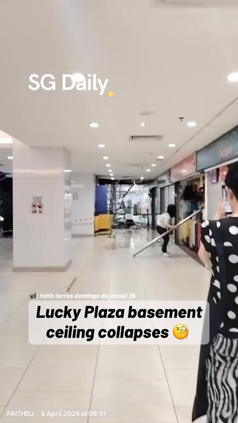 False ceiling falls at Lucky Plaza basement, BCA points to installation