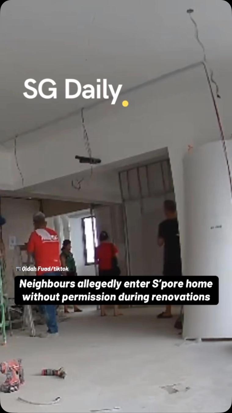 Visitors allegedly entered Woodlands flat during renovations