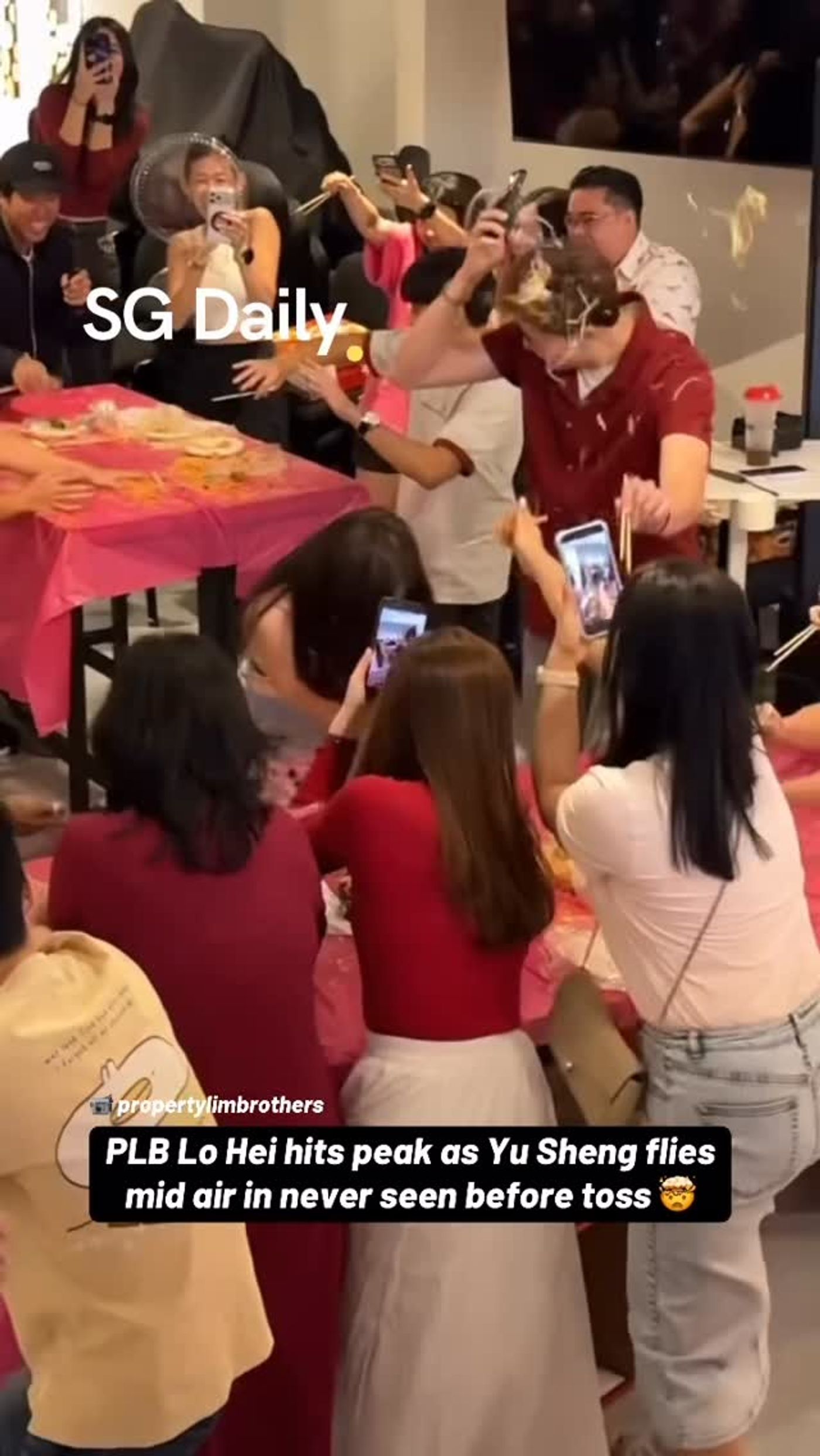 PLB Lo Hei sends Yu Sheng flying in mid-air toss