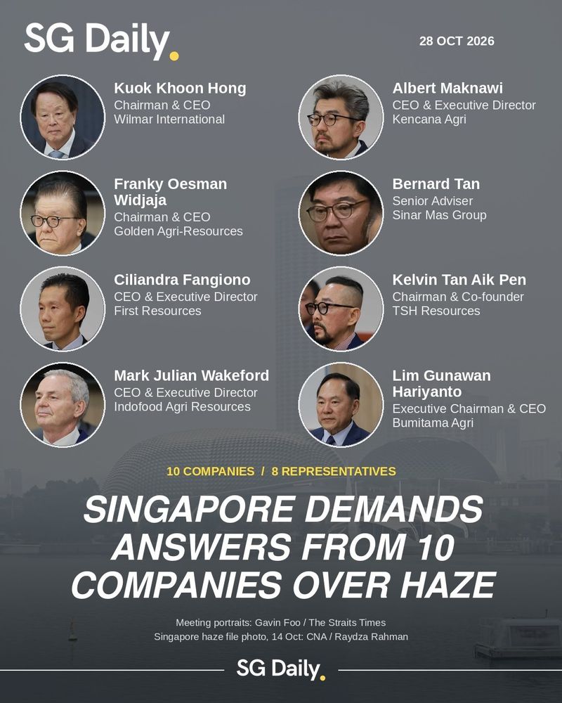 Singapore demands answers from 10 companies over haze