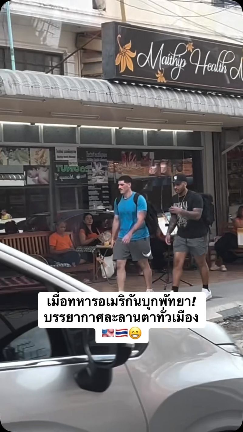 American service members spotted out in Pattaya