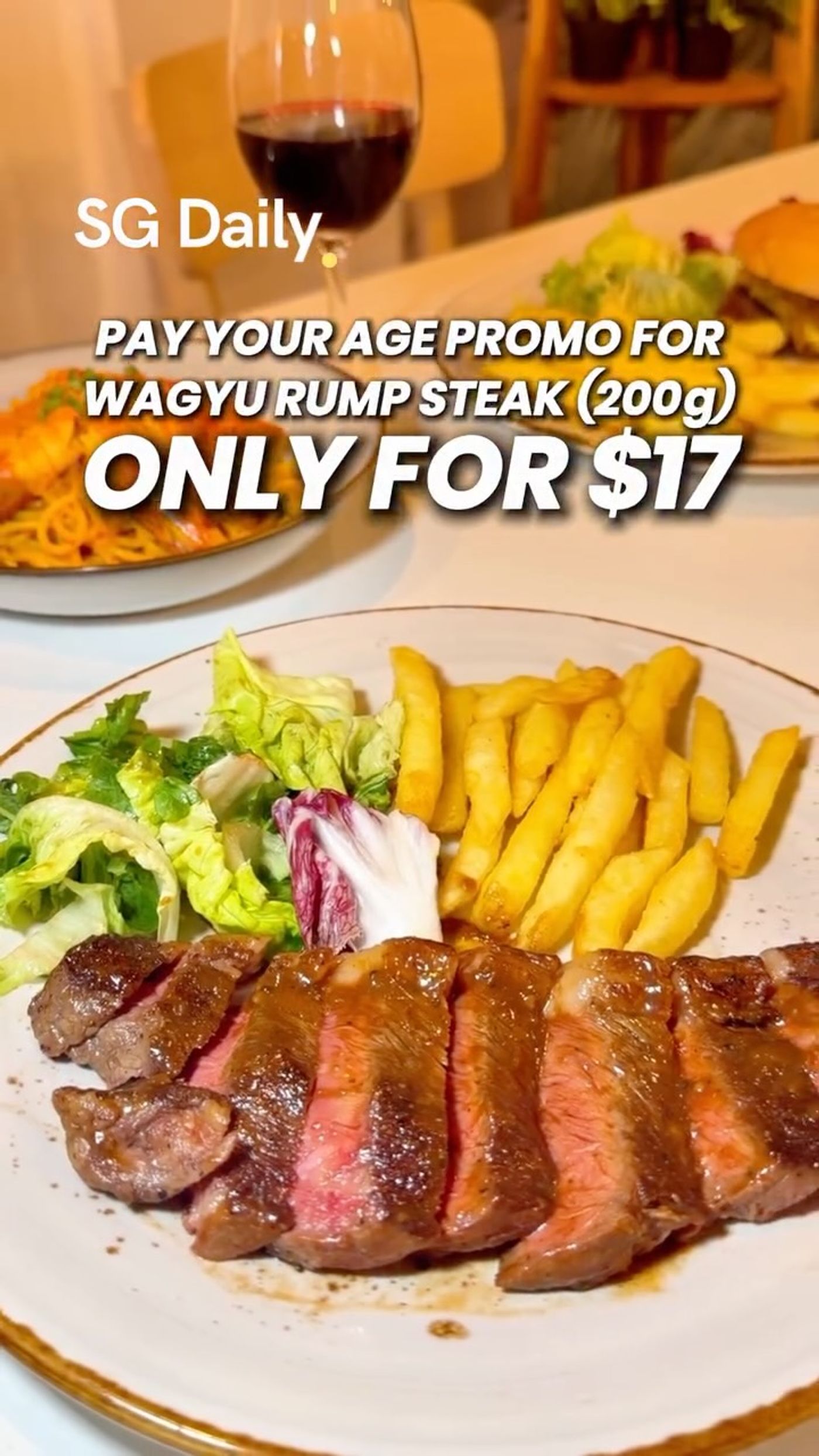 Owen's pay-your-age Wagyu steak deal for ages 17 to 21