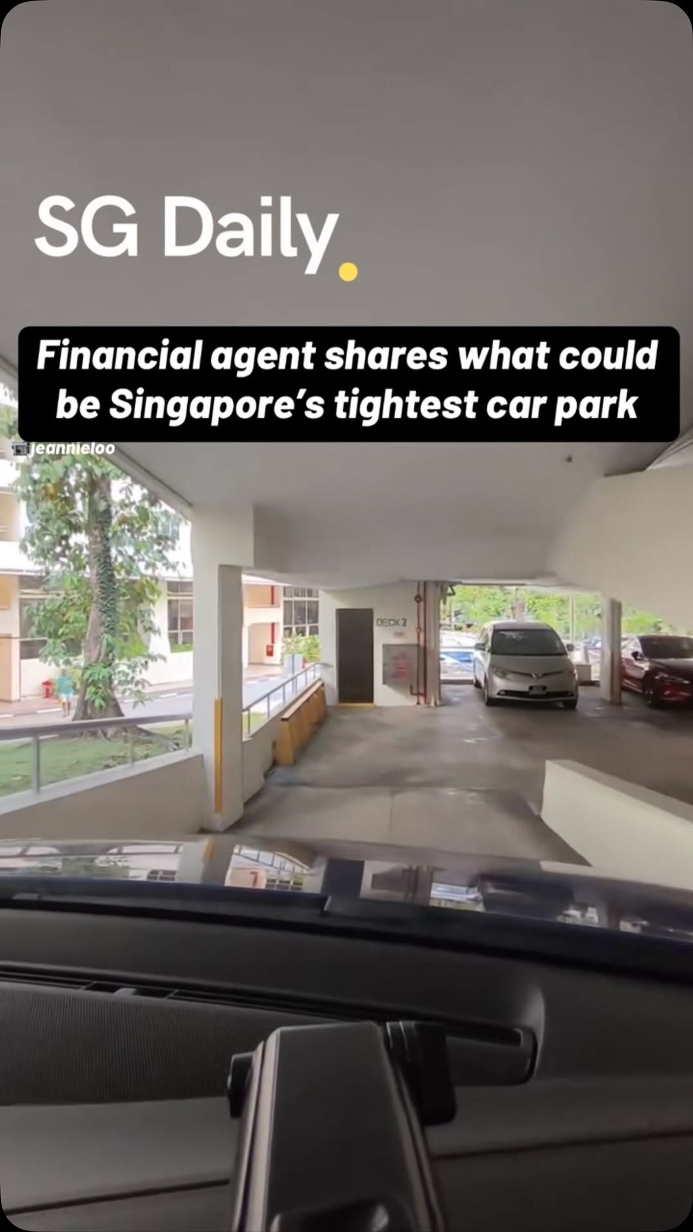 Financial agent shares what could be Singapore's tightest car park