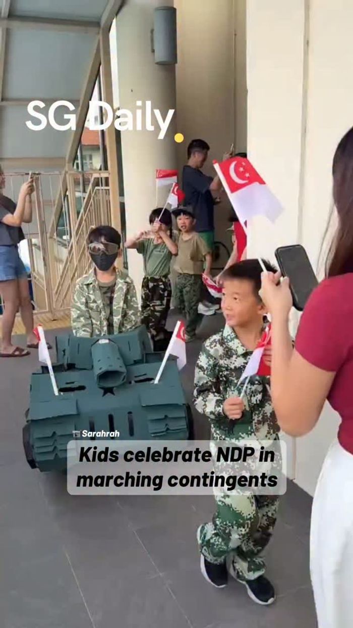 Kids celebrate NDP in marching contingents