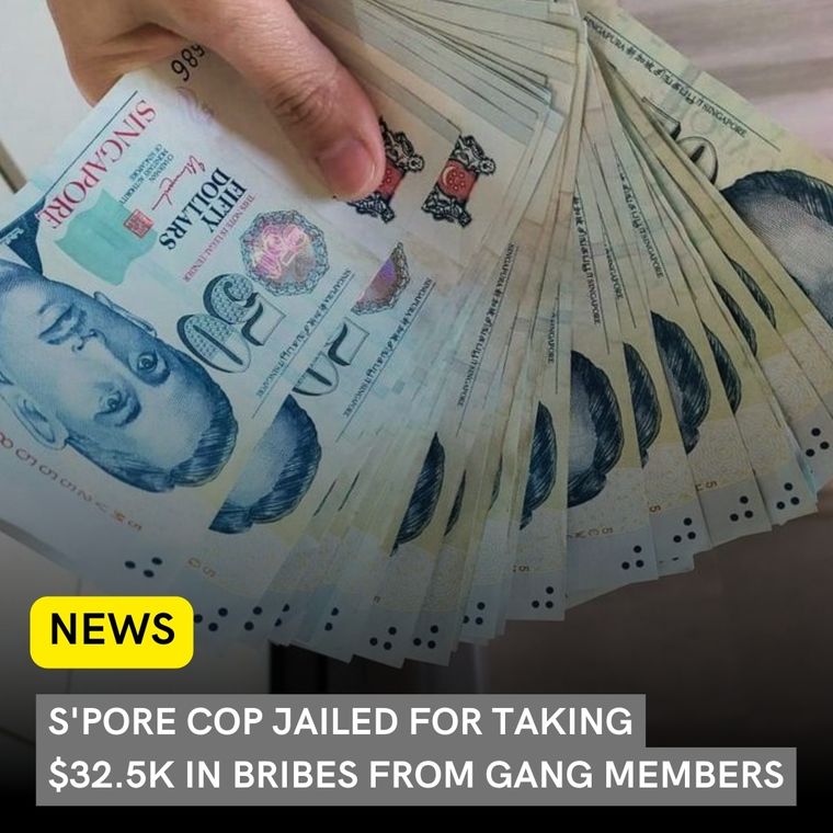 Police Officer Jailed 78 Months for Taking S$32,500 in Bribes