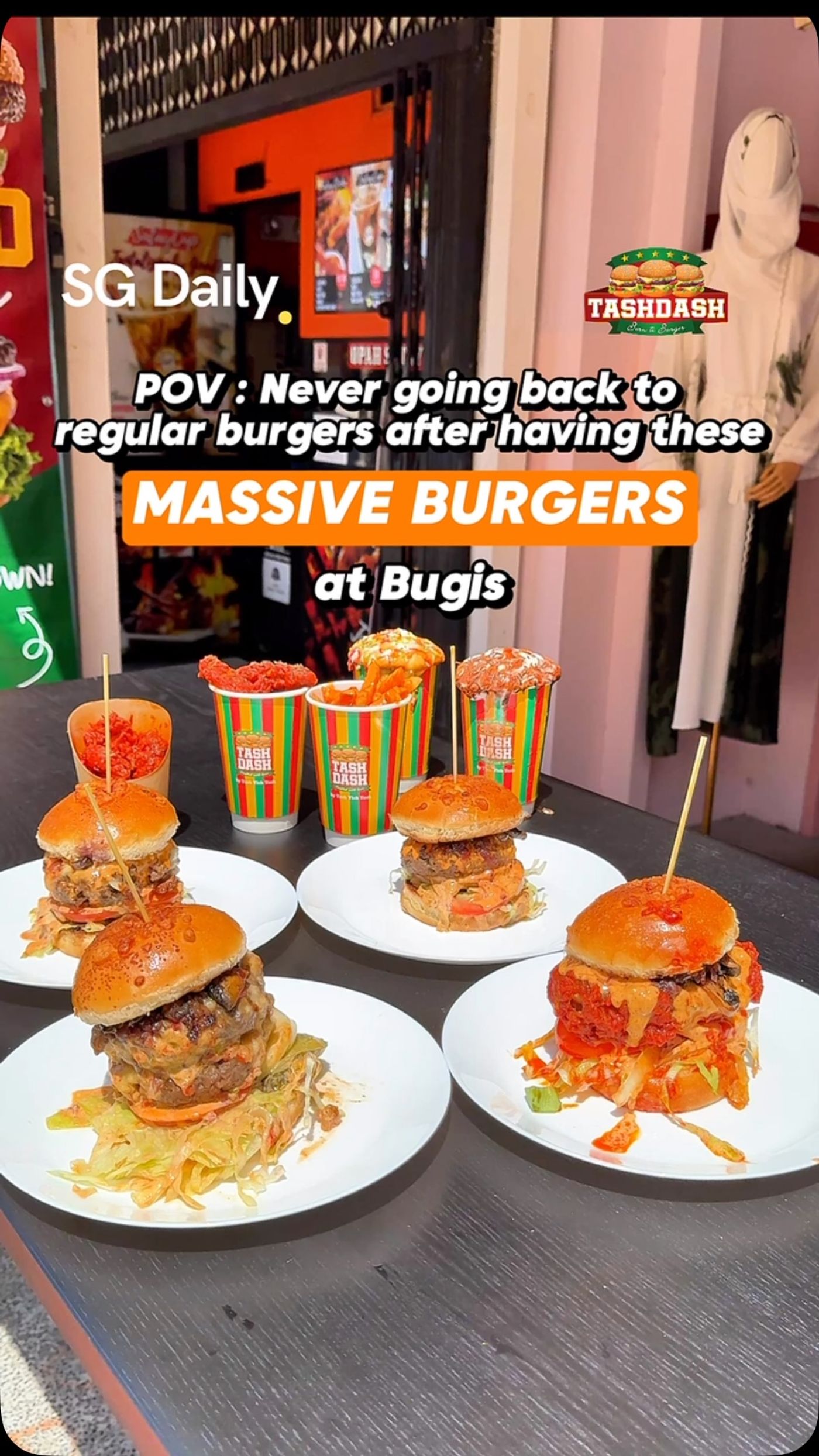 Tash Tish Tosh’s Kandahar Street feature put large burgers on the menu