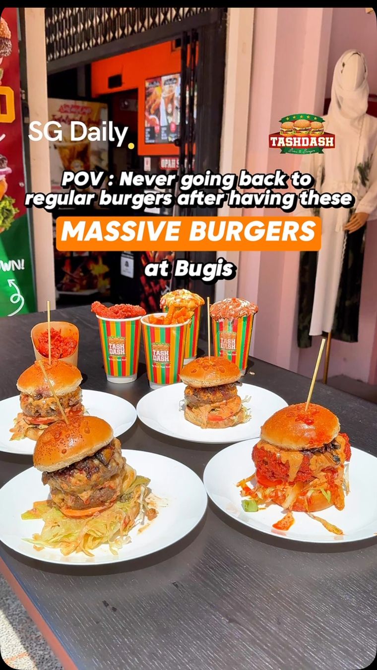 Tash Tish Tosh’s Kandahar Street feature put large burgers on the menu