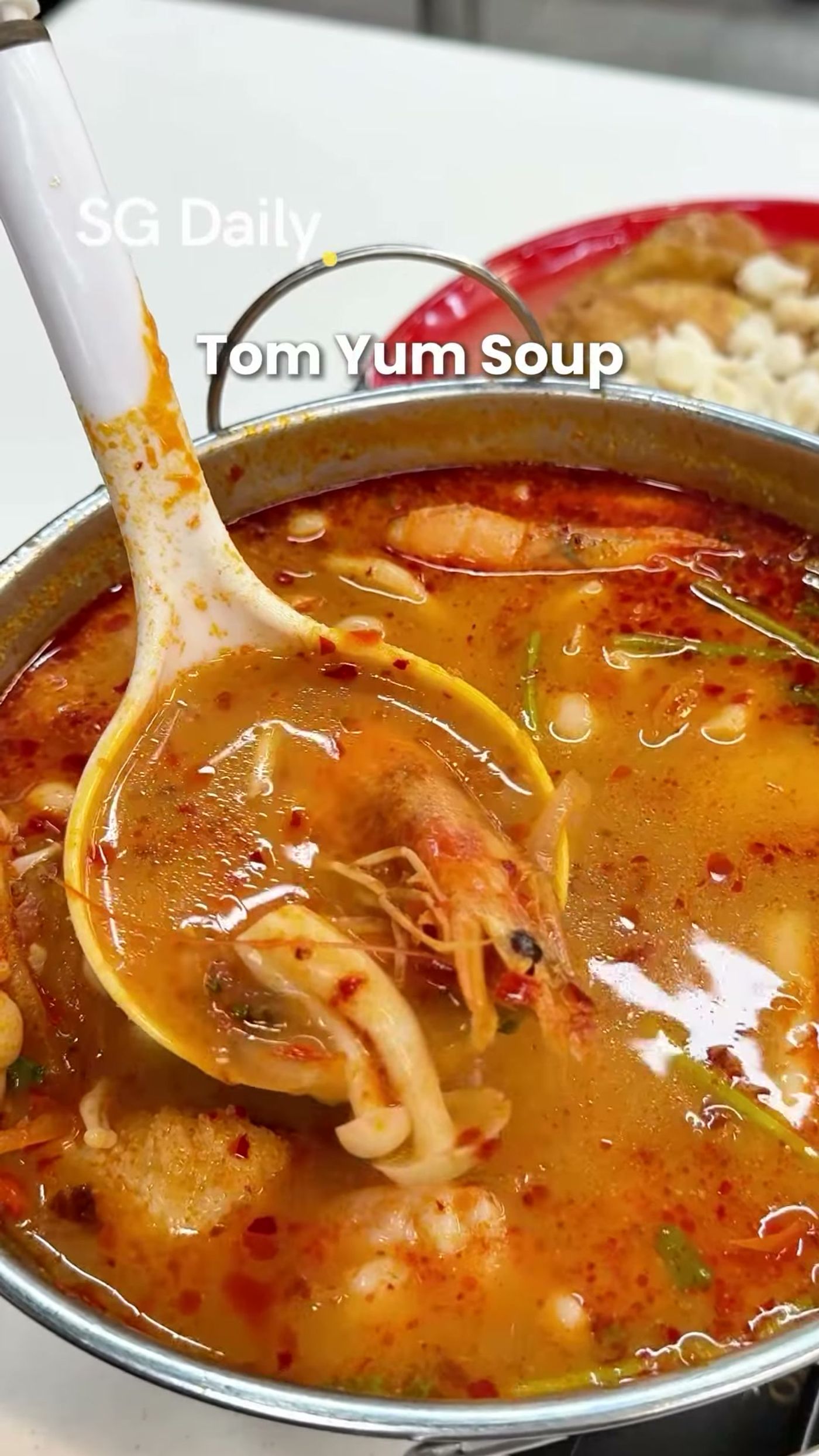 Tom yum soup at Kin Hoi