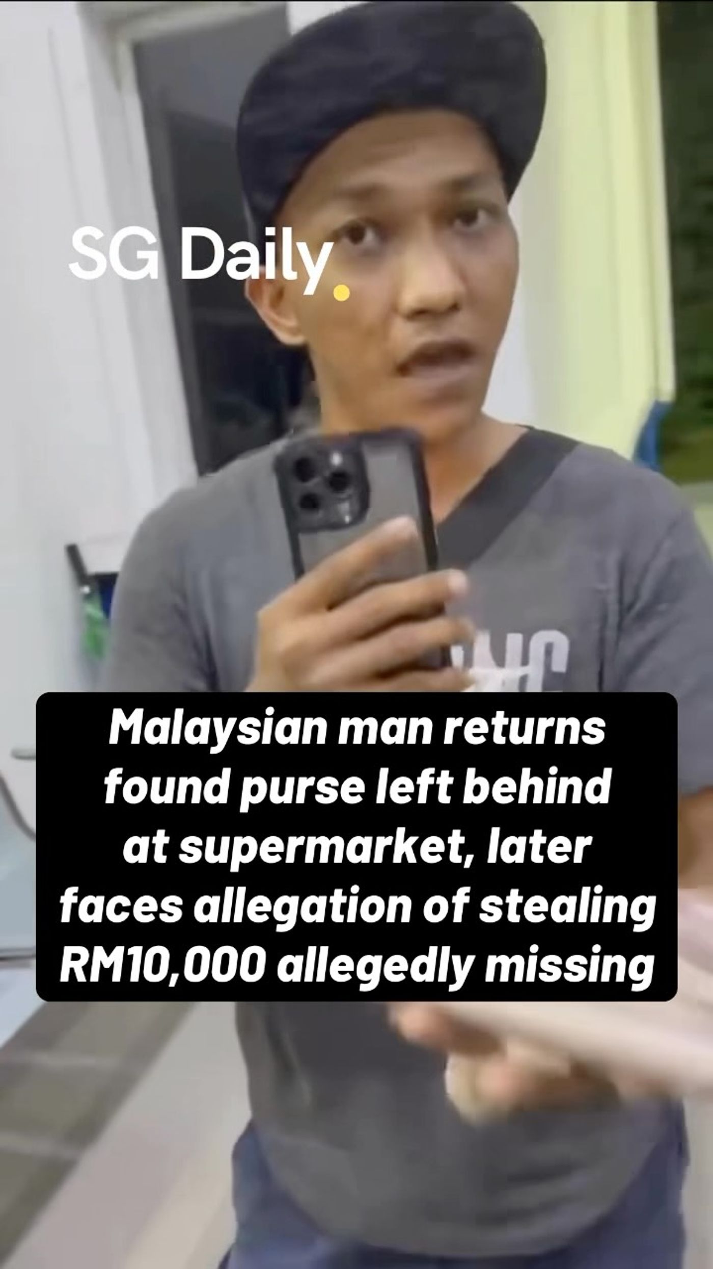 Malaysian man returns purse, faces claim over missing RM10,000