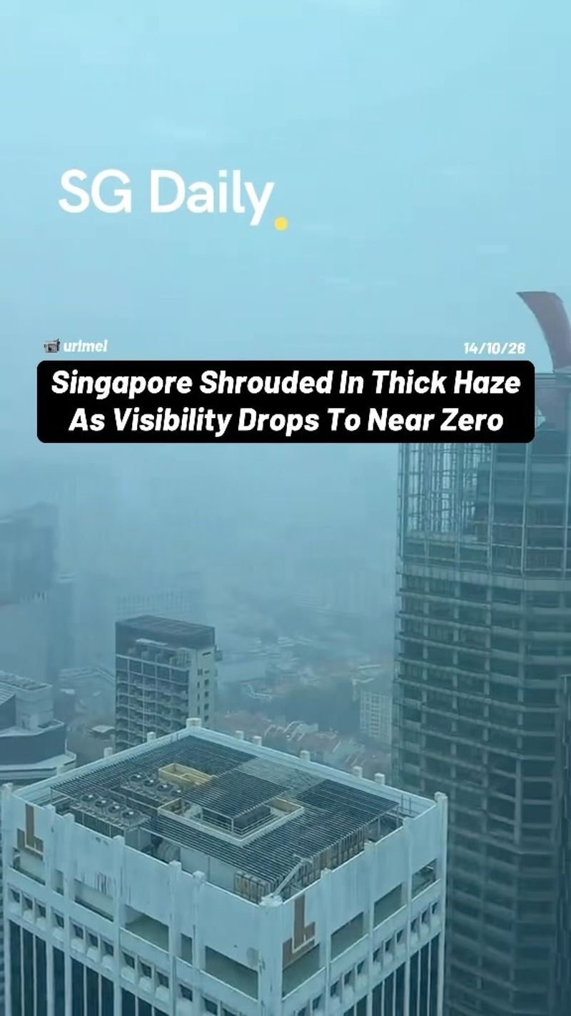 Singapore shrouded in thick haze as visibility drops to near zero