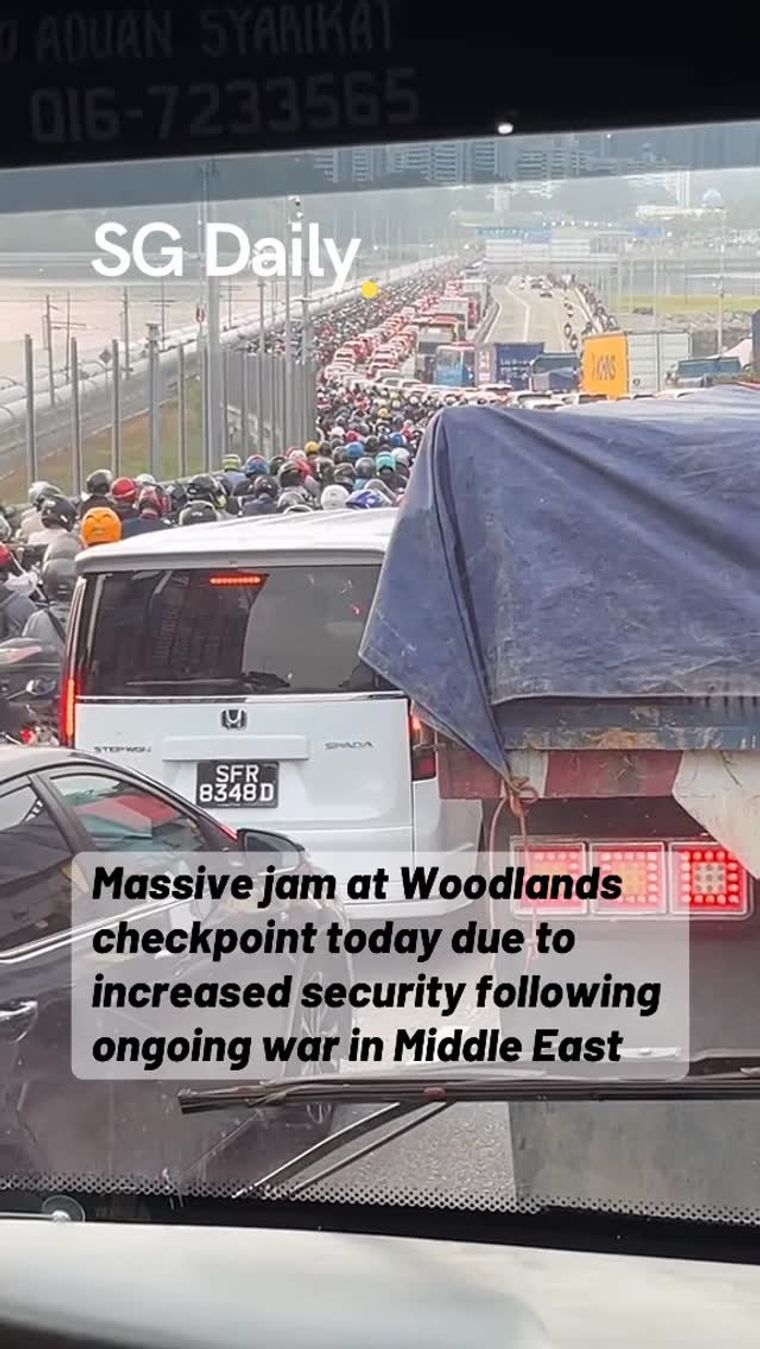 Massive jam at Woodlands Checkpoint as security checks are stepped up