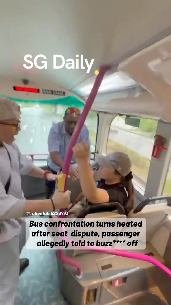 Bus confrontation turns heated after seat dispute, passenger allegedly told to buzz**** off