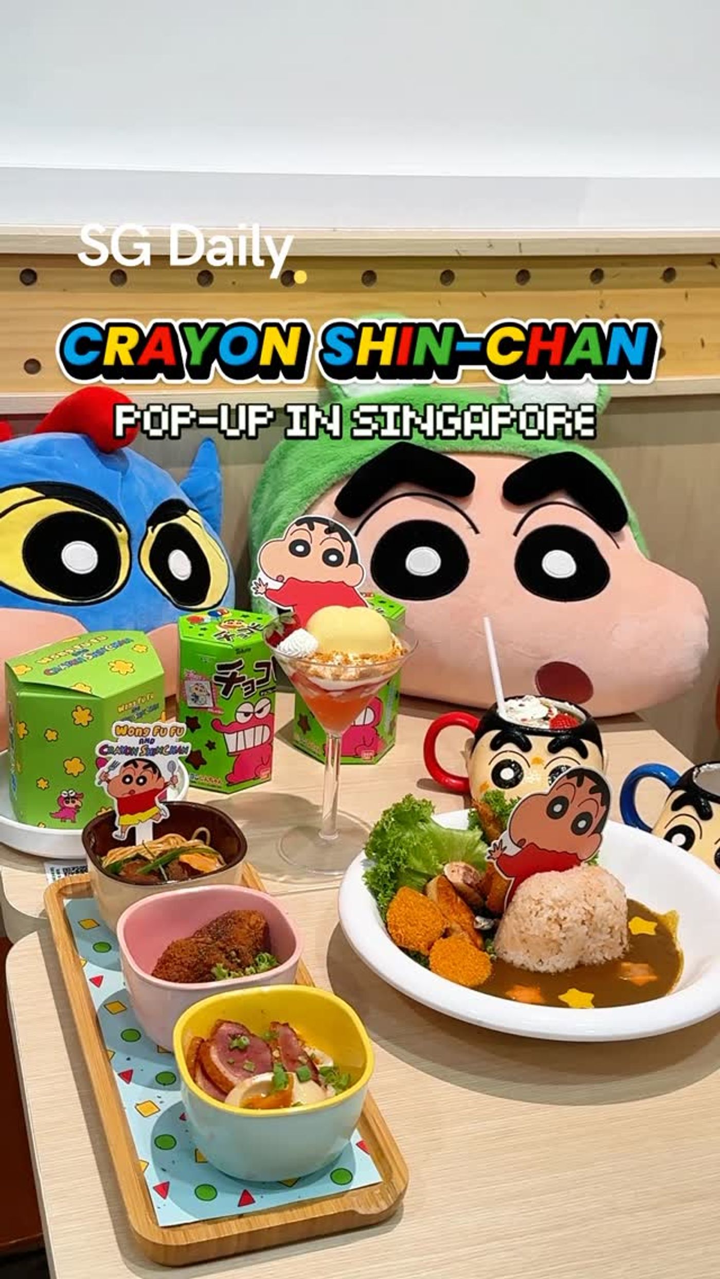 Wong Fu Fu's Shin-chan cafe theme in June 2025