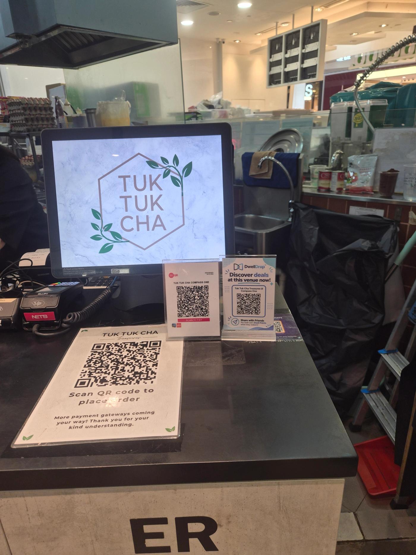 The Tuk Tuk Cha counter at Compass One.
