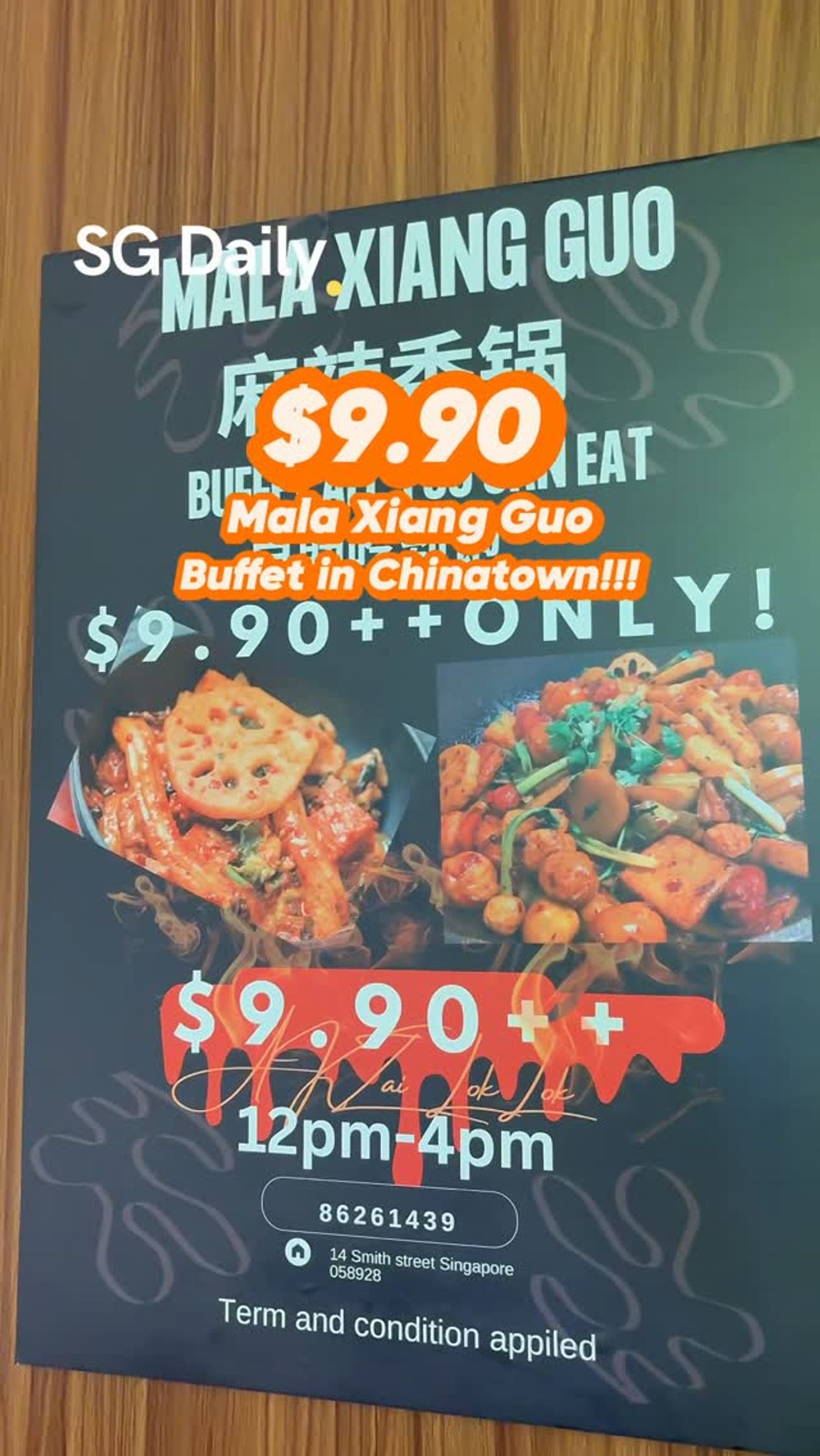 A.K Zai’s S$9.90 mala buffet came with a drinks requirement