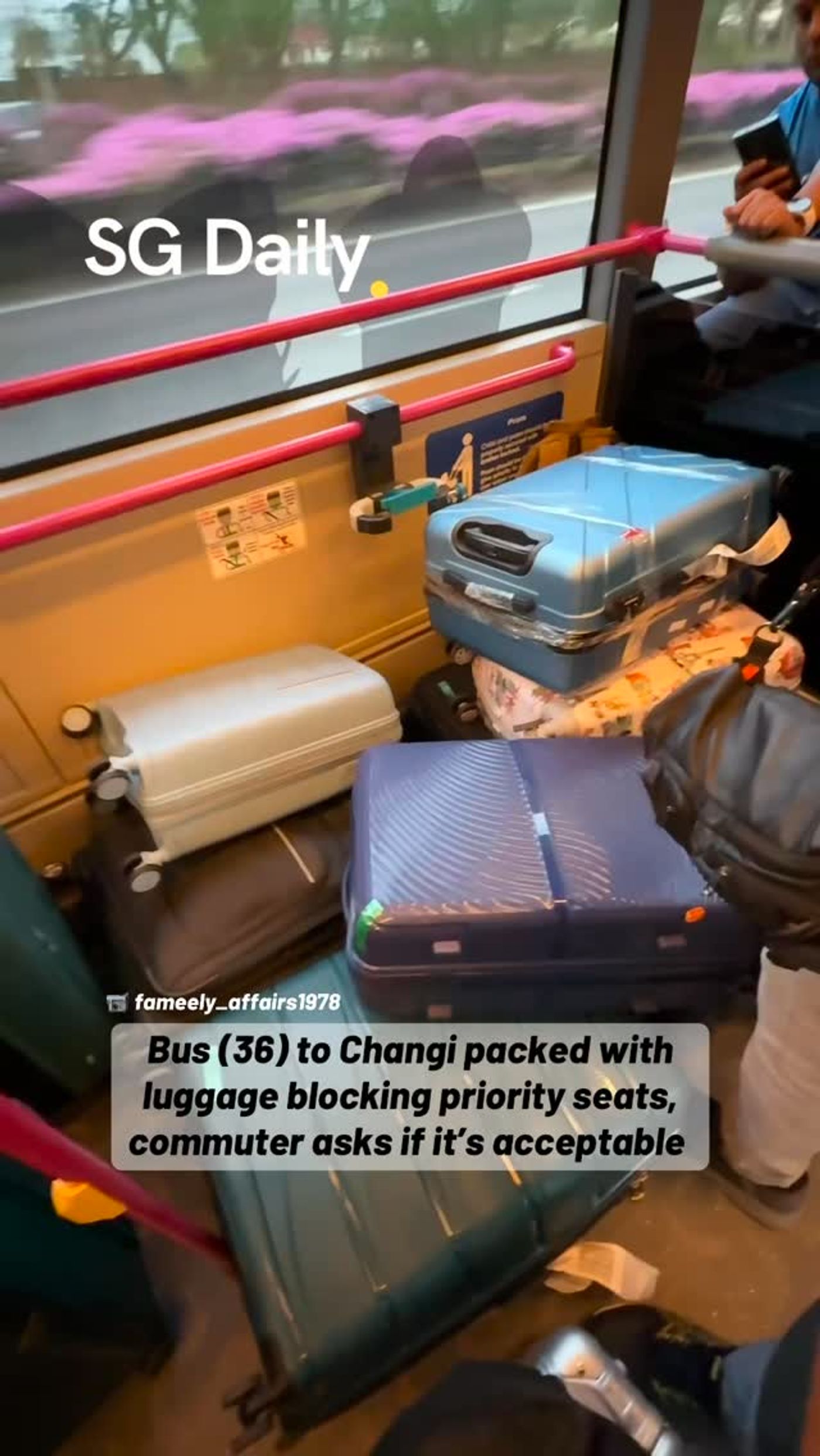 Bus 36 luggage crowding prompts debate as LTA prepares onboard racks