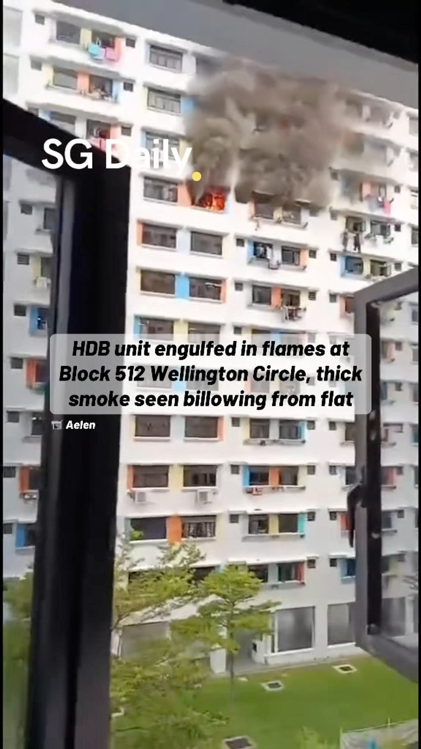 Fire breaks out at Block 512 Wellington Circle