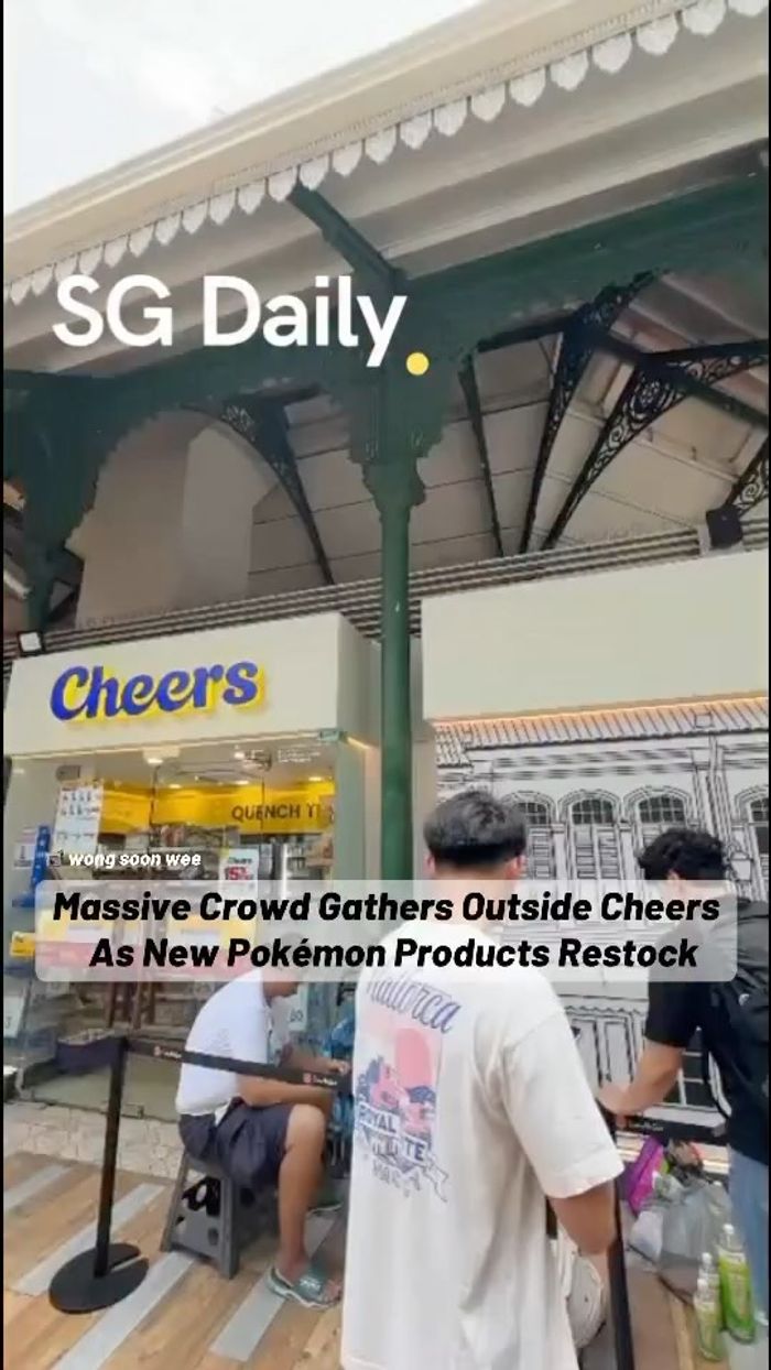 Massive crowd gathers outside Cheers as new Pokemon products restock