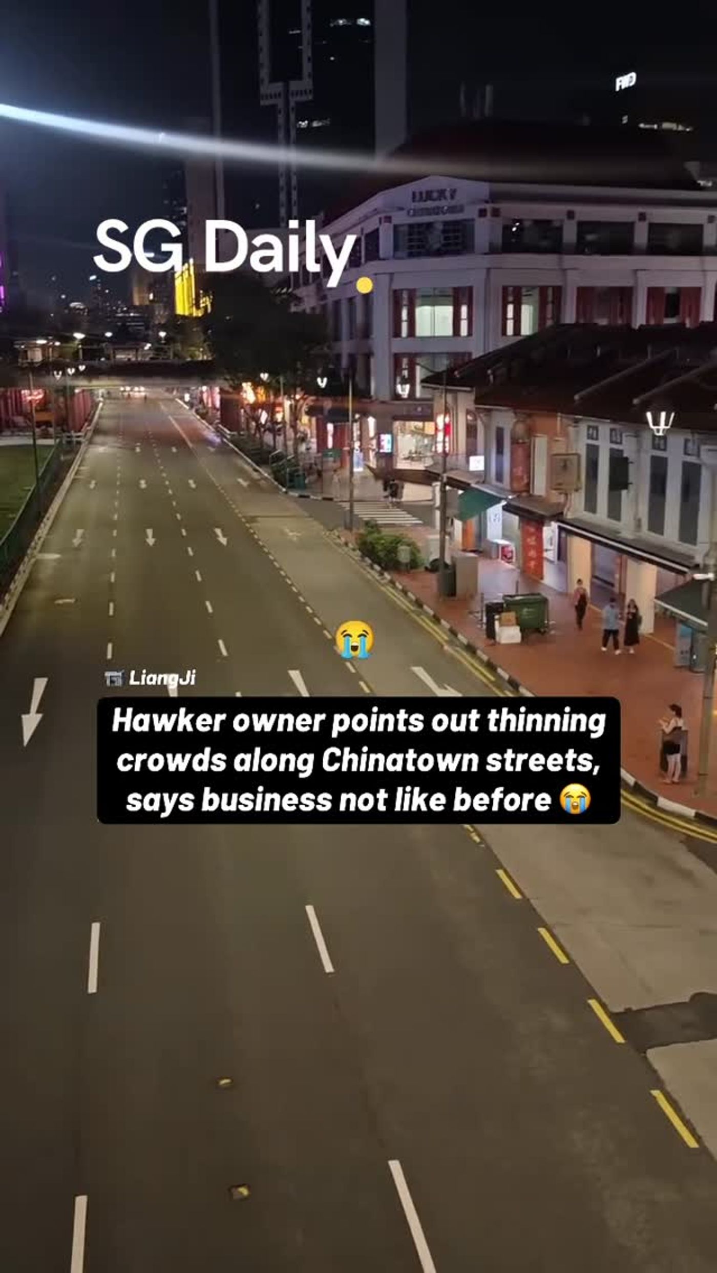 Hawker owner says Chinatown crowds are thinning