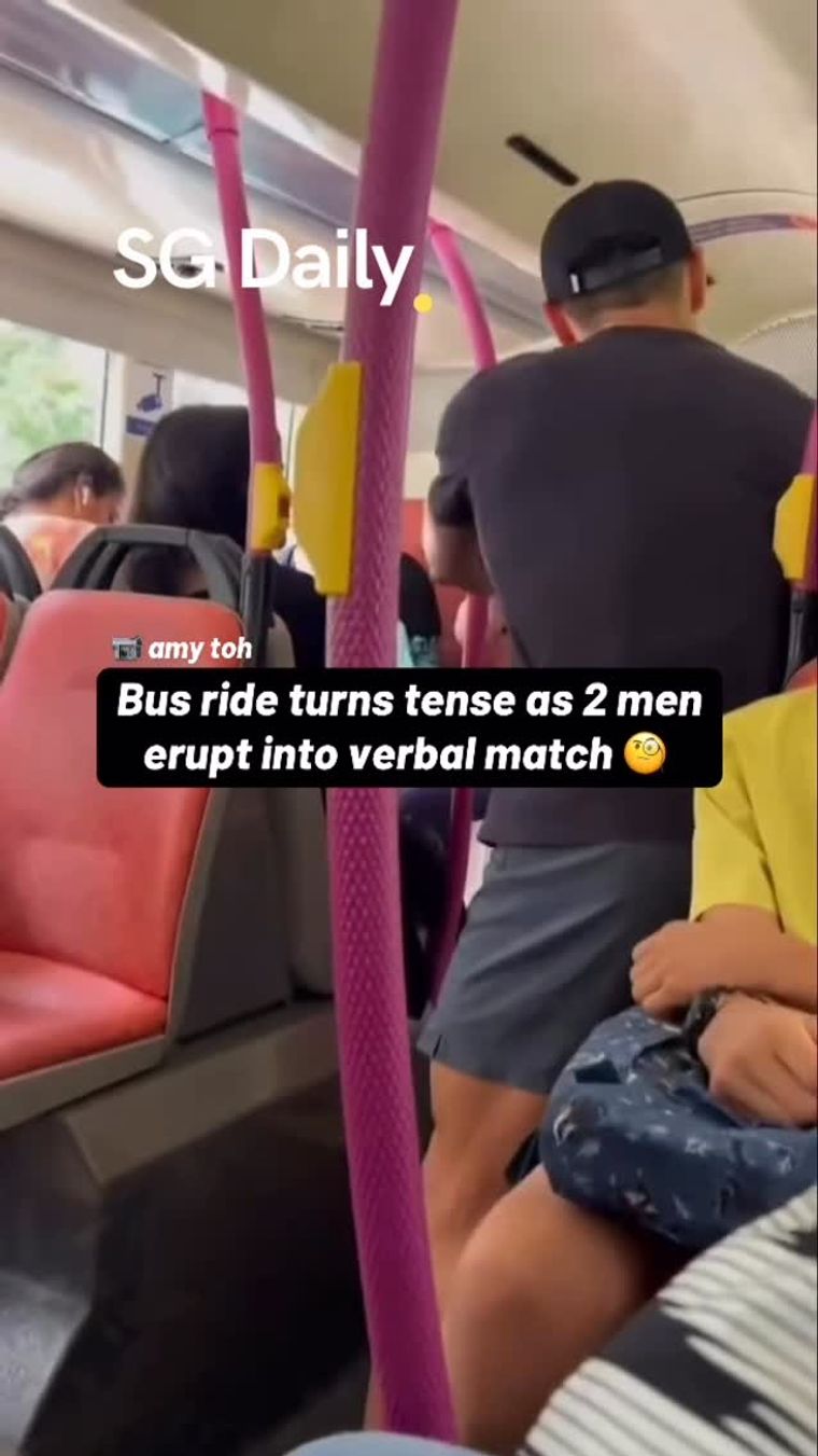 Bus ride turns tense as two men erupt into verbal match